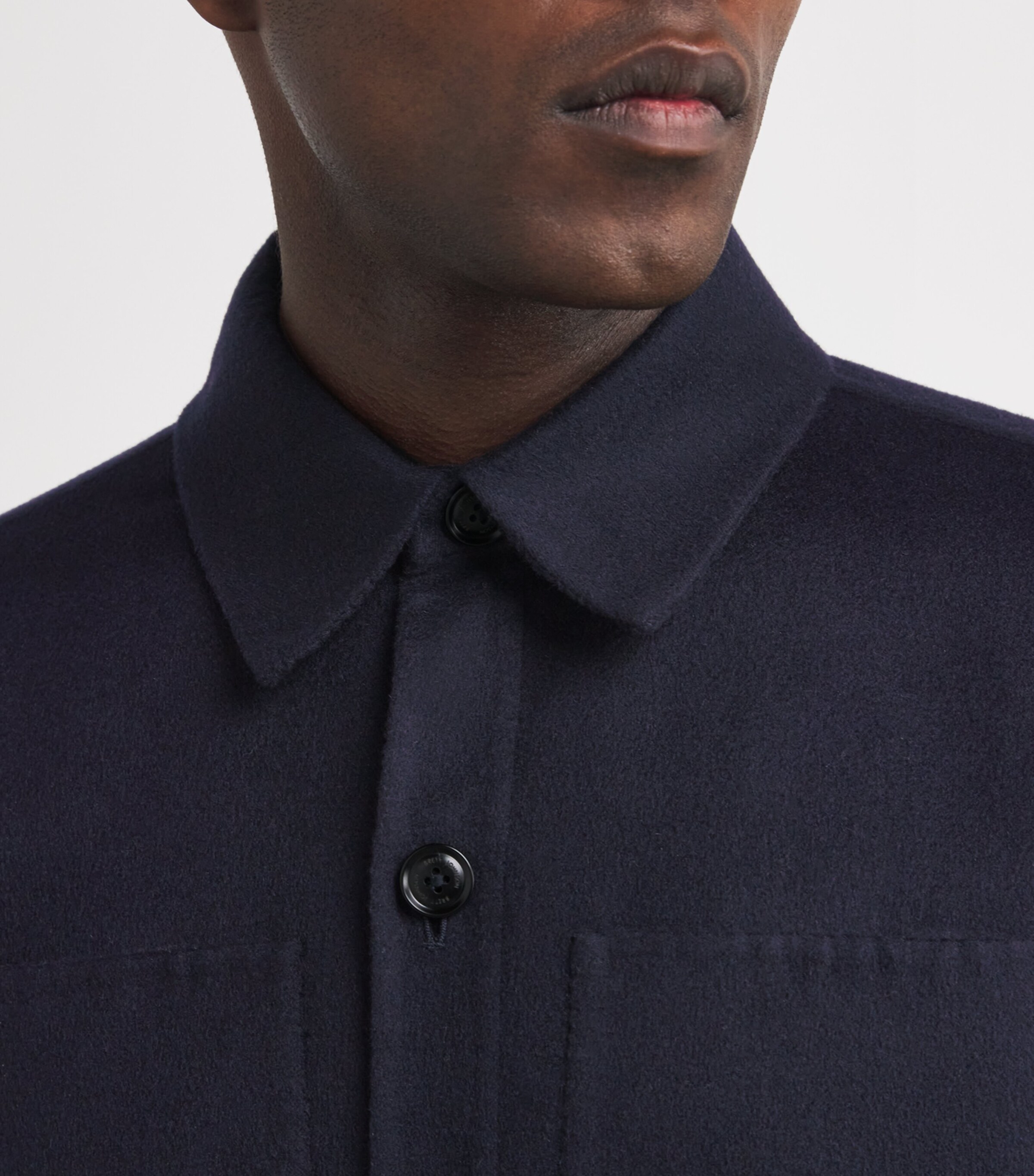 Double Cashmere Overshirt NAVY Image 6