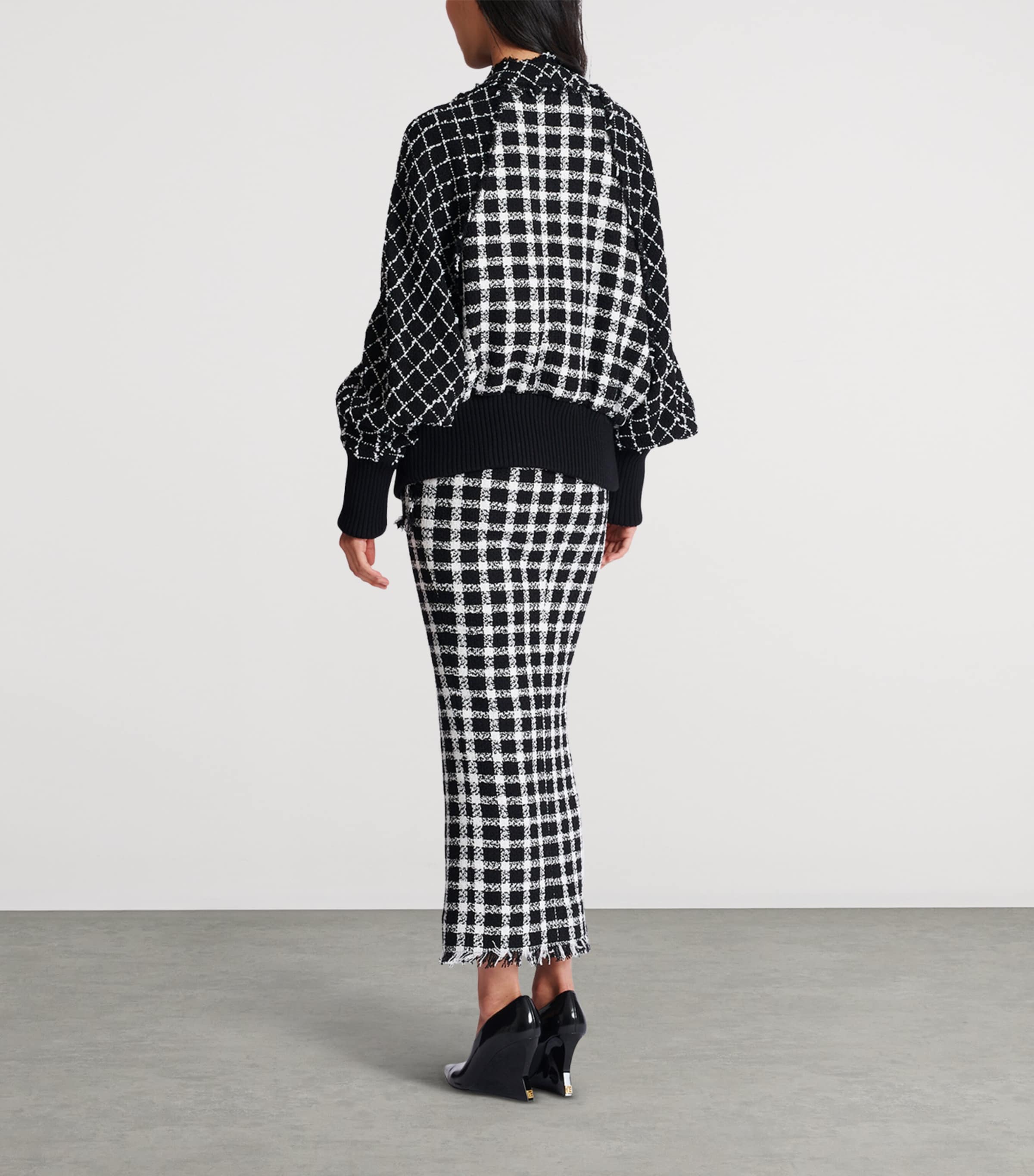 Tweed Bomber Jacket EAB NOIR/BLANC Image 6