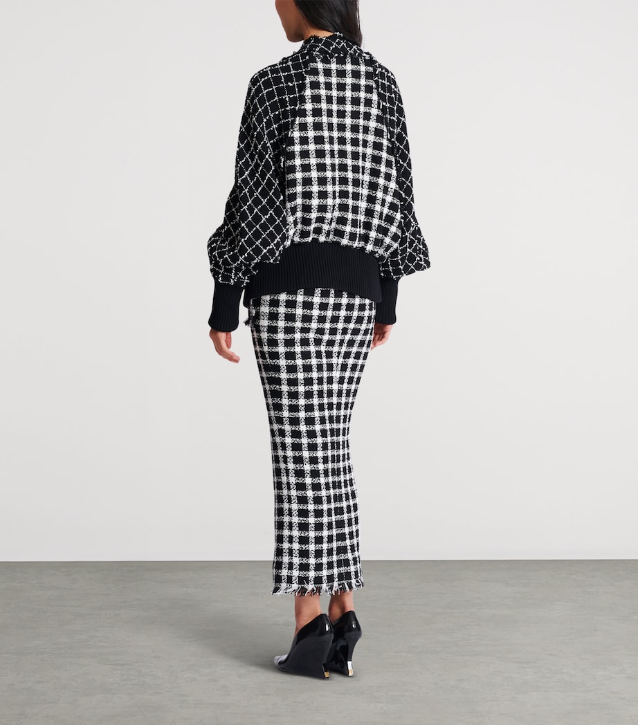 Tweed Bomber Jacket EAB NOIR/BLANC Image 6