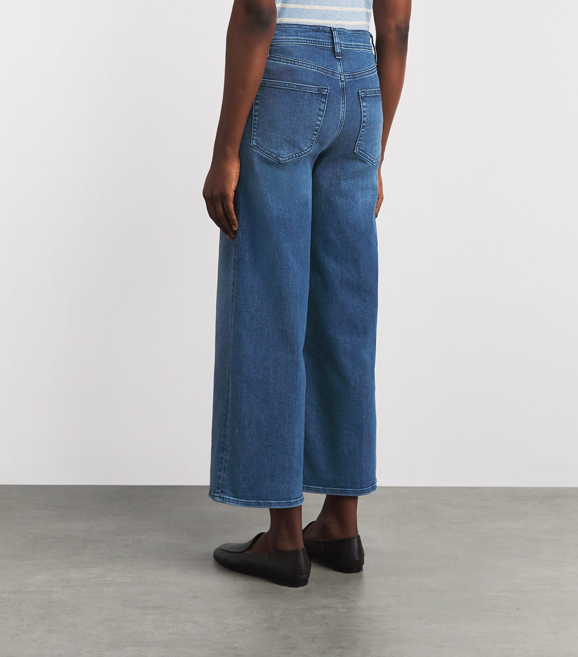 FRAME Womens Le Slim Palazzo High-Rise Wide-Leg Jeans Archive Image 5