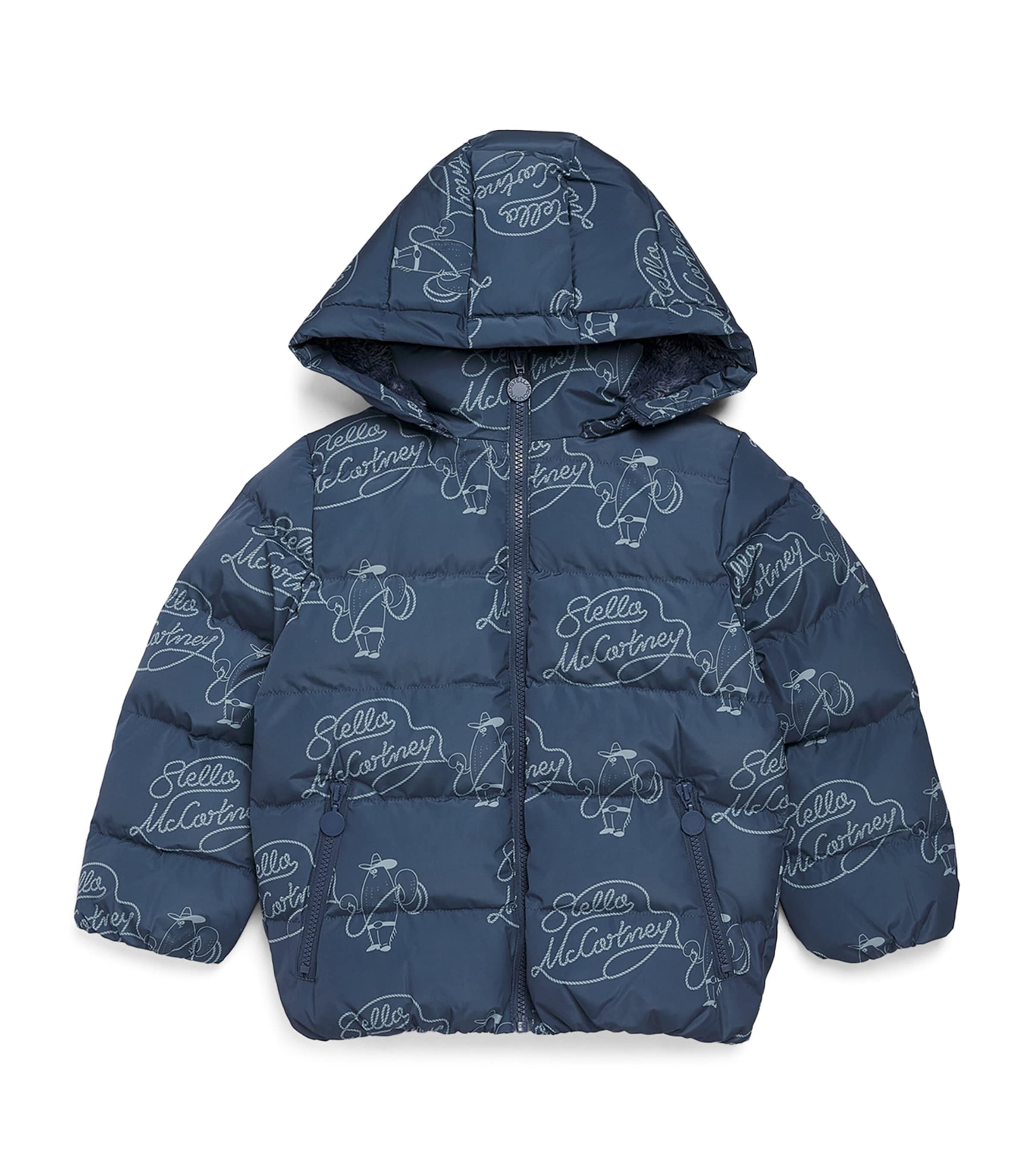 Stella McCartney Kids Lasso Puffer Jacket (3-14 Years) Avio/blu Image 1