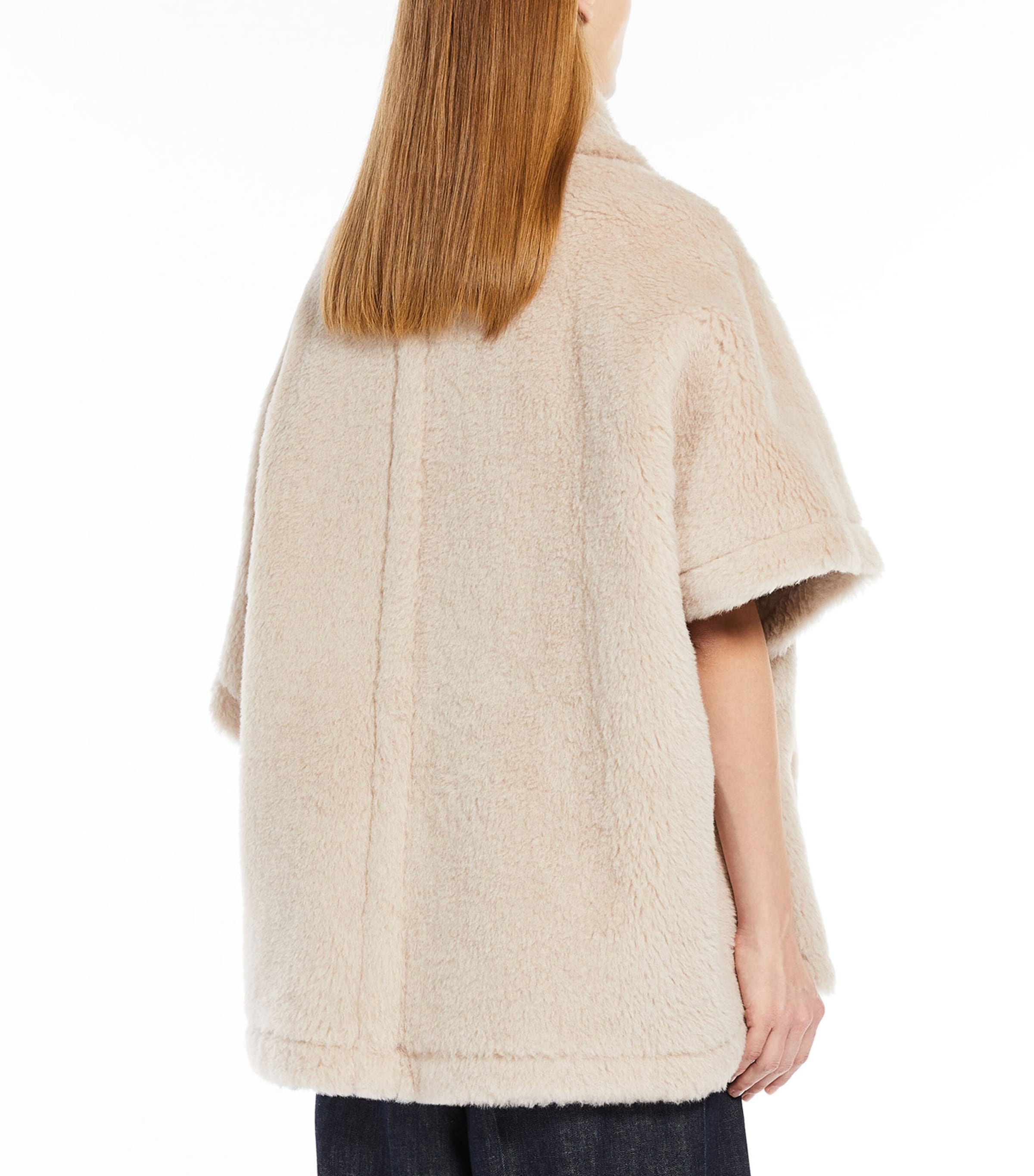 Max Mara Womens Alpaca-Wool-Silk Cape Beige Image 3