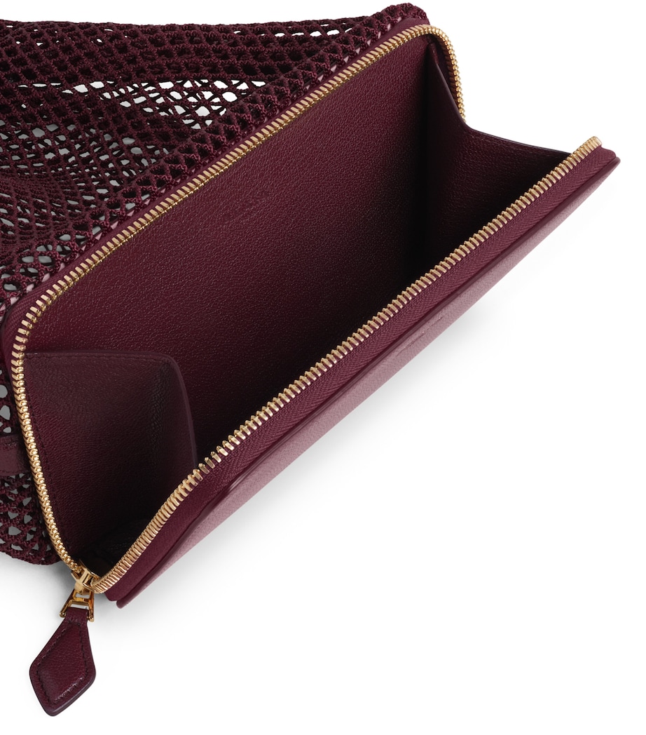 Alaïa Mesh Pochon Shoulder Bag Garnet Red Image 3