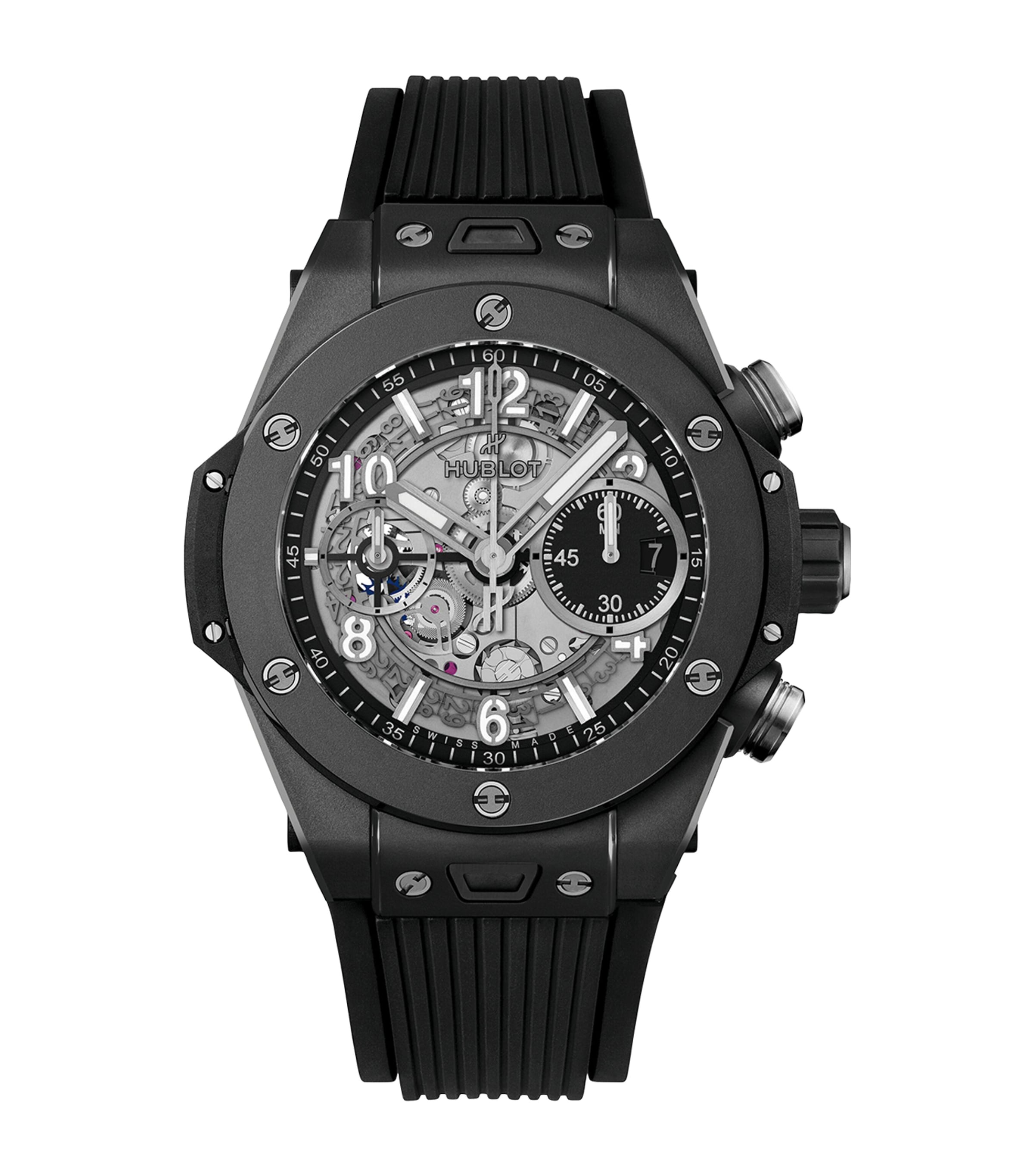 Hublot Ceramic Big Bang Unico Black Magic Watch In Black