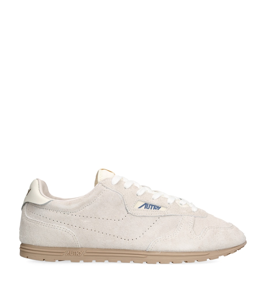 Suede Windspin Low-Top Sneakers WHITE Image 1