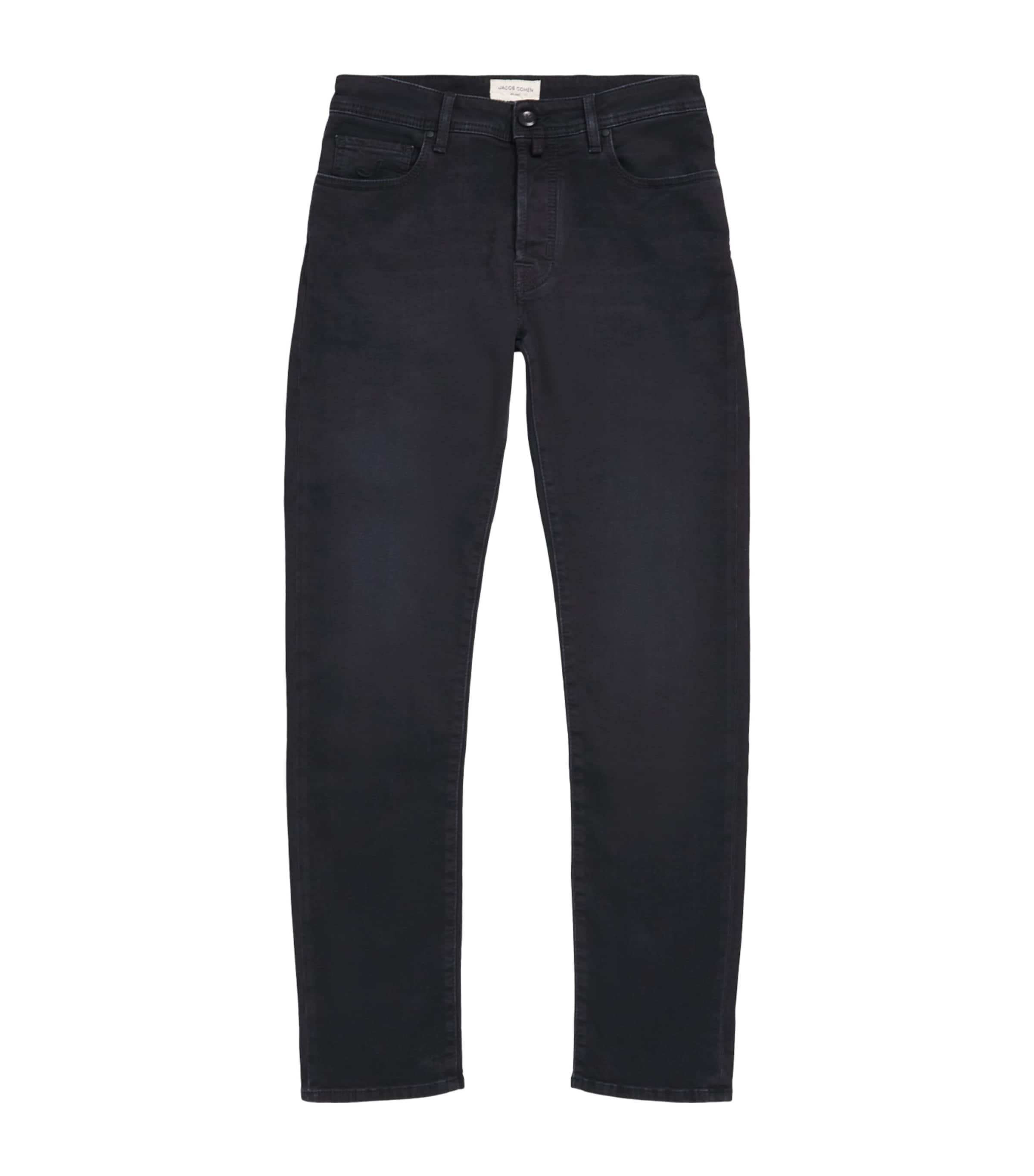 Jacob Cohën Mens Cotton-Modal Bard Slim Jeans Dark Black Image 1