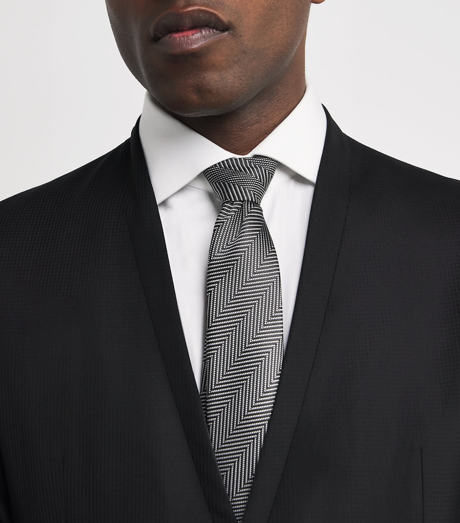 Silk Herringbone Jacquard Tie FB057 Image 2