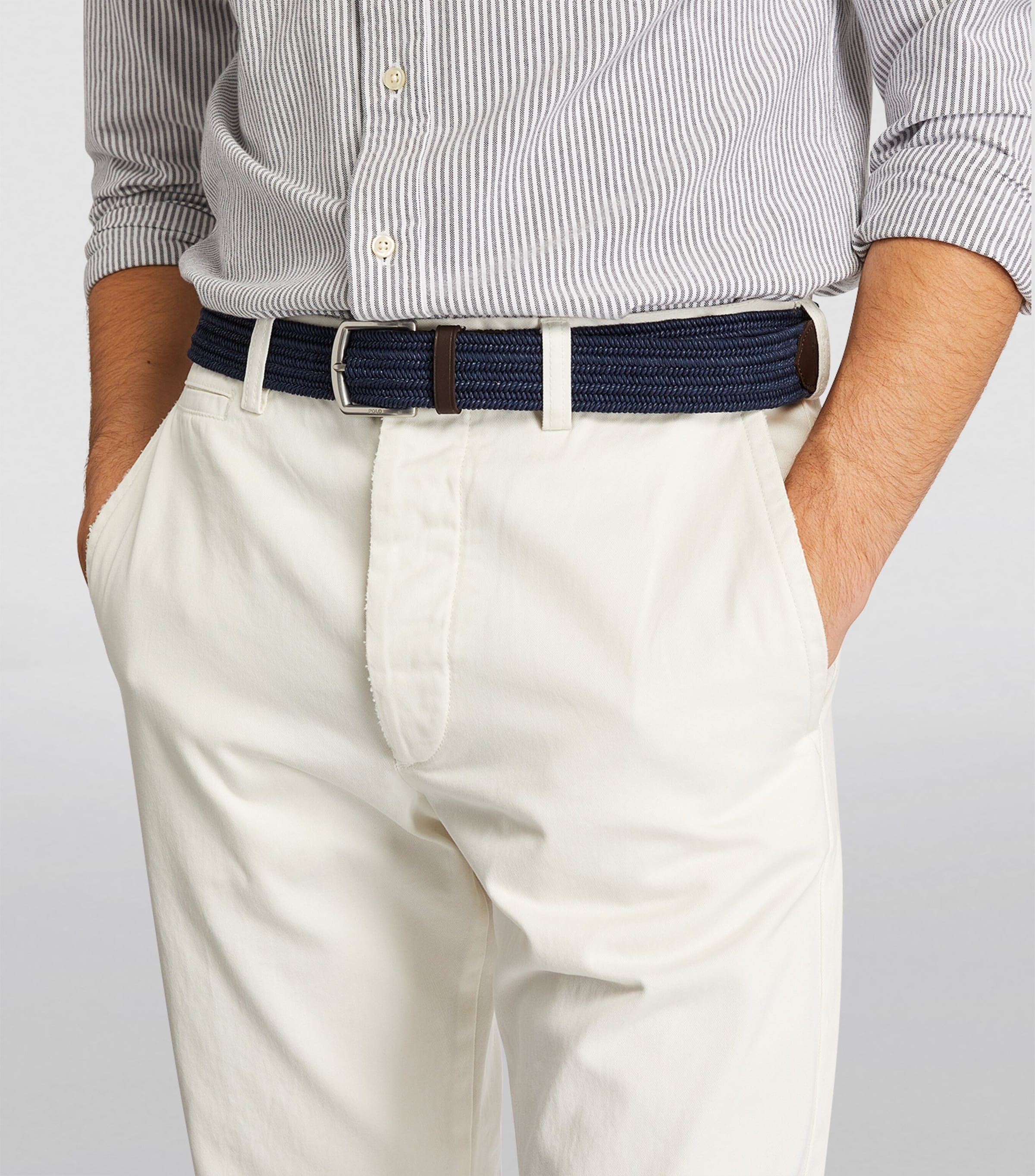Polo Ralph Lauren Canvas Braided Belt Navy Image 5