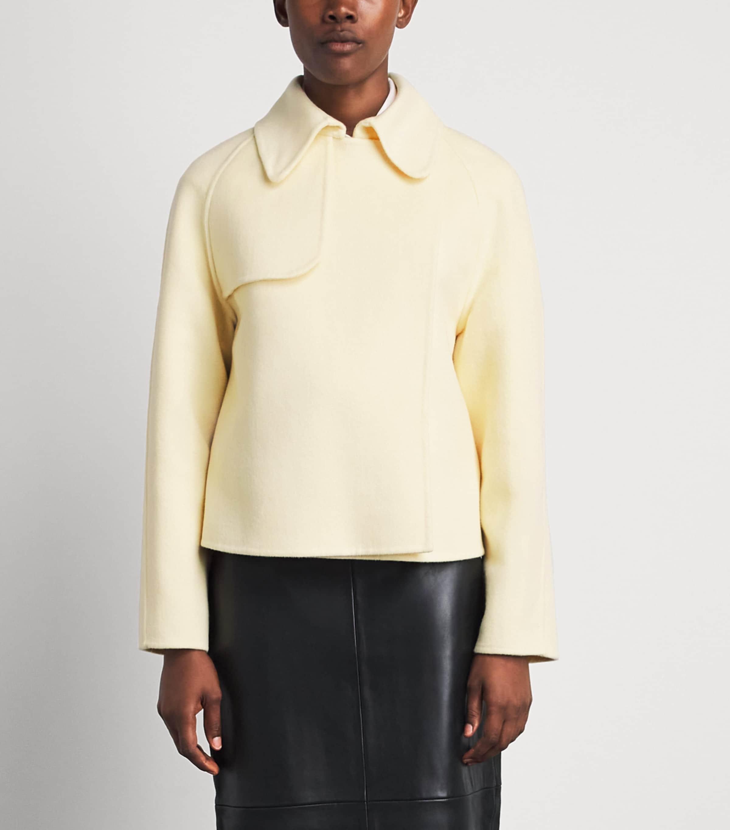 Fabiana Filippi Womens Cashmere-Wool Trench Jacket Giallo Image 4
