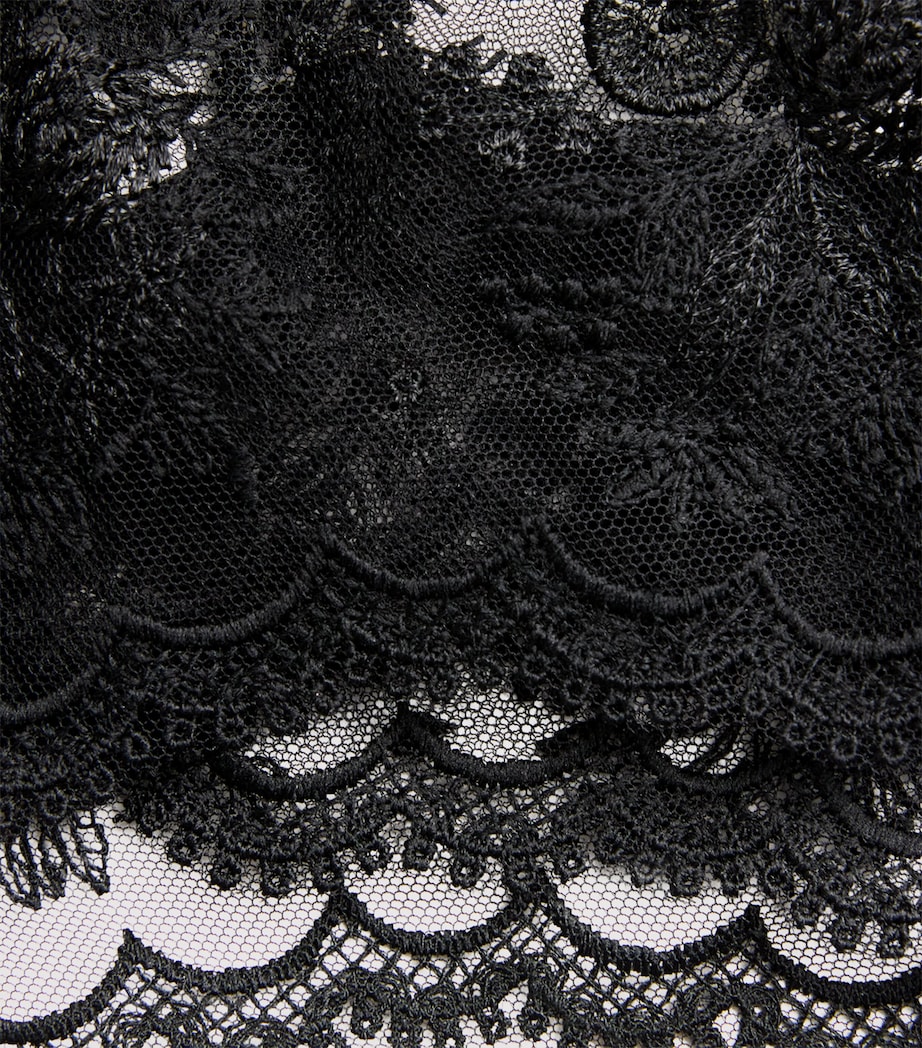 Simone Perele Womens Lace Intrigue Tanga Briefs Noir Image 4