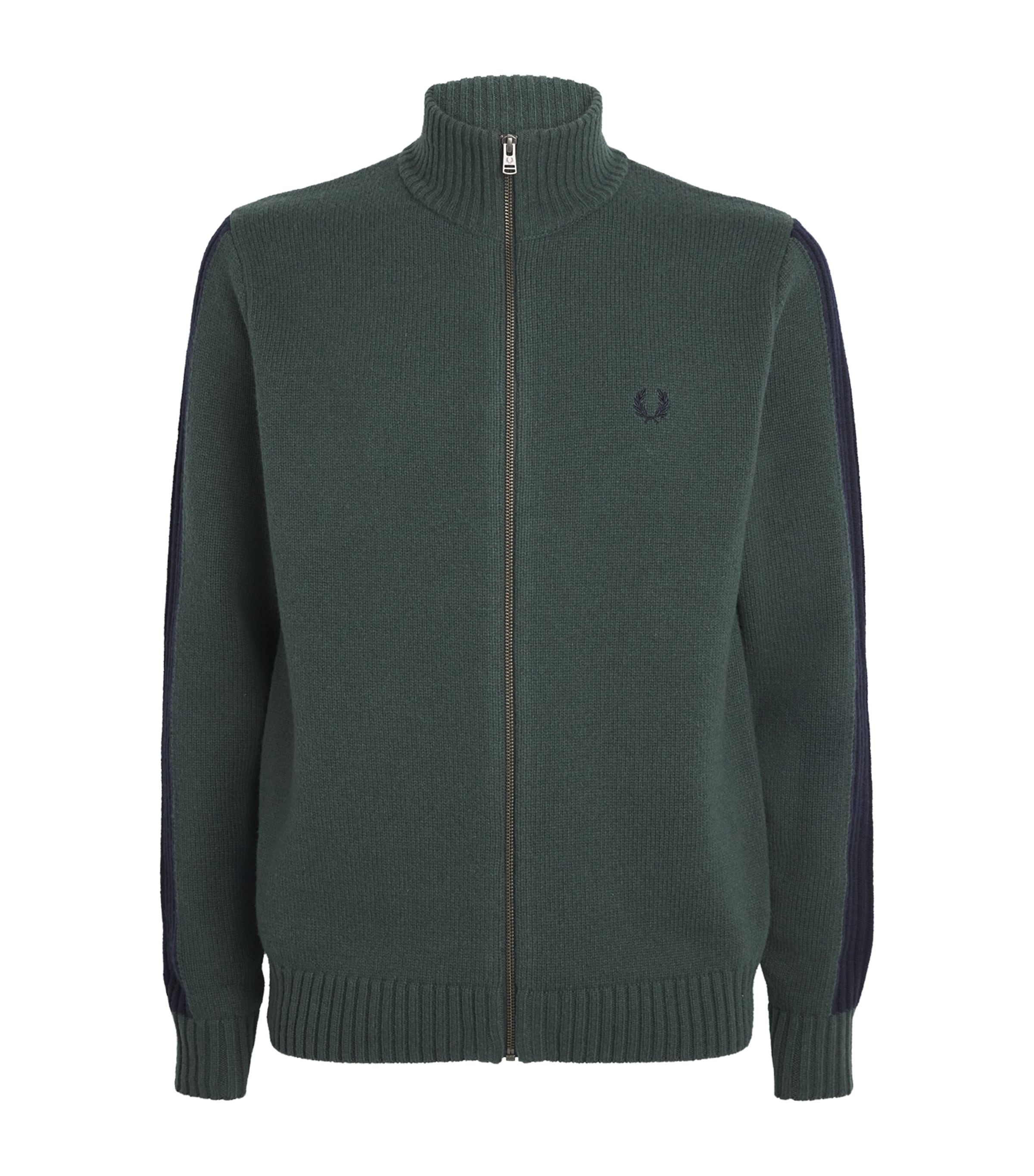 Cotton-Wool Zip-Up Cardigan X89 COURT GREEN Image 1