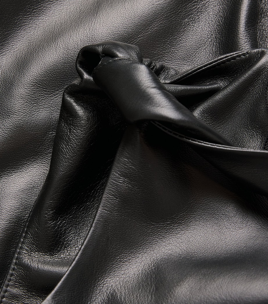 Lambskin Hailee Midi Dress BLACK Image 5