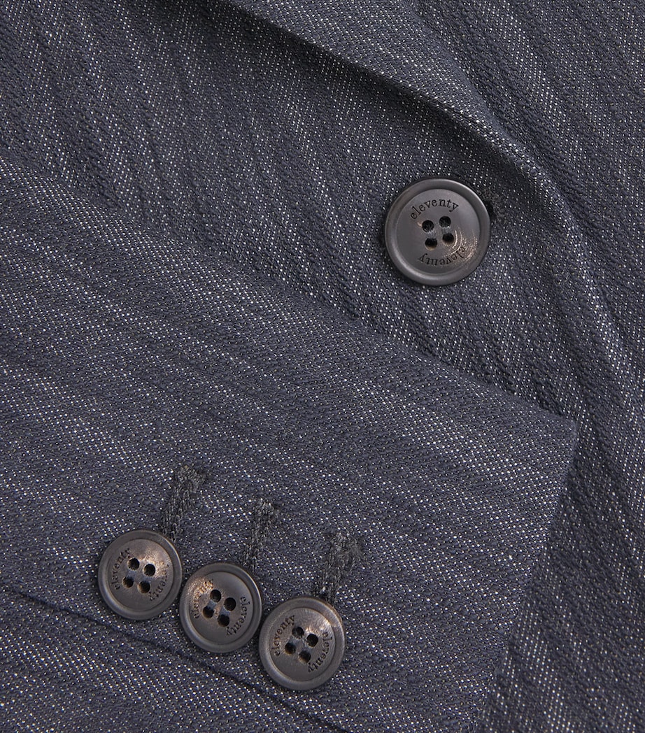 Eleventy Womens Single-Breasted Blazer Blu Image 6