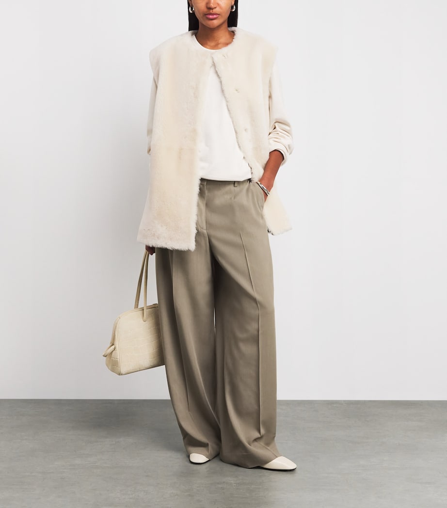 Shearling Gilet 116 ECRU Image 2