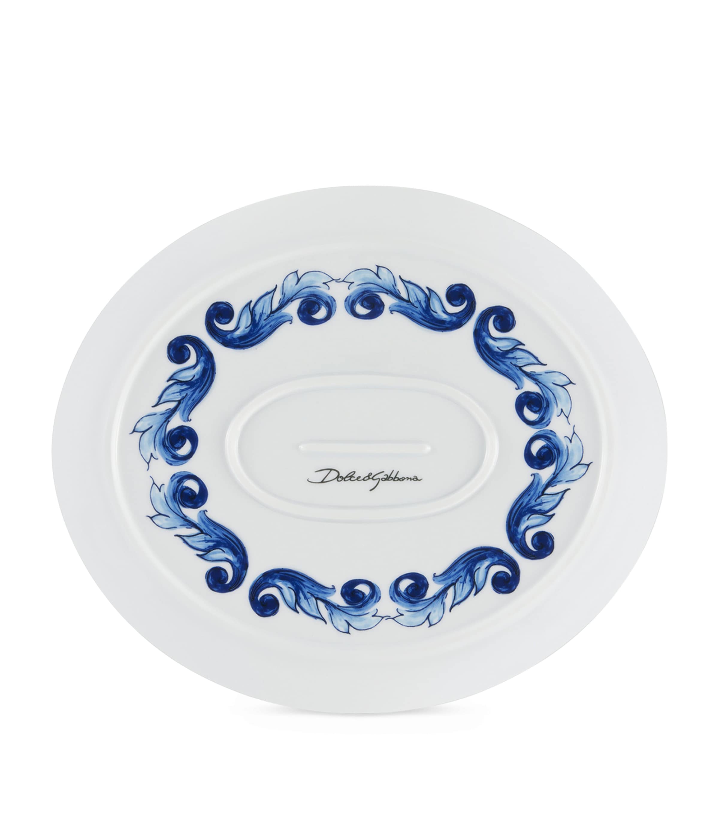 Porcelain Blu Mediterraneo Serving Plate (45.5cm) UB005 FIORE BLU MEDI Image 3