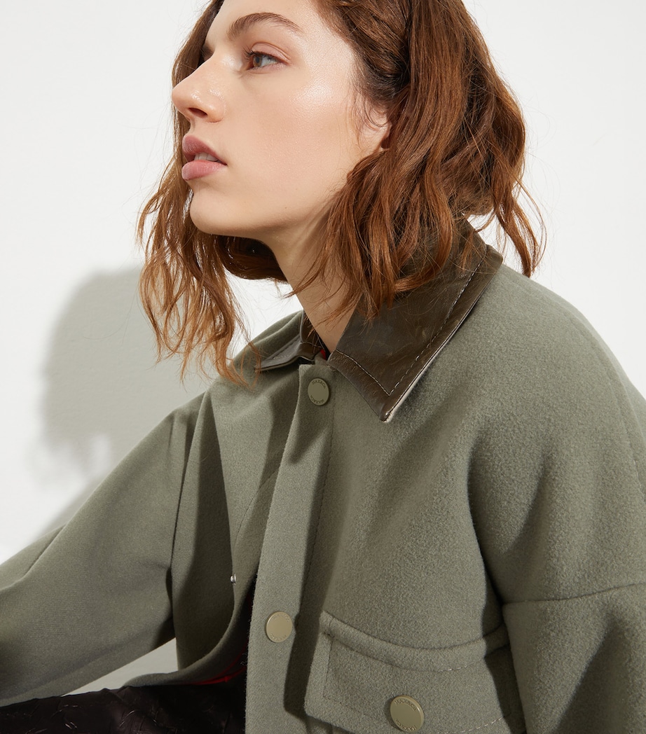 Virgin Wool Coat SAGE Image 7