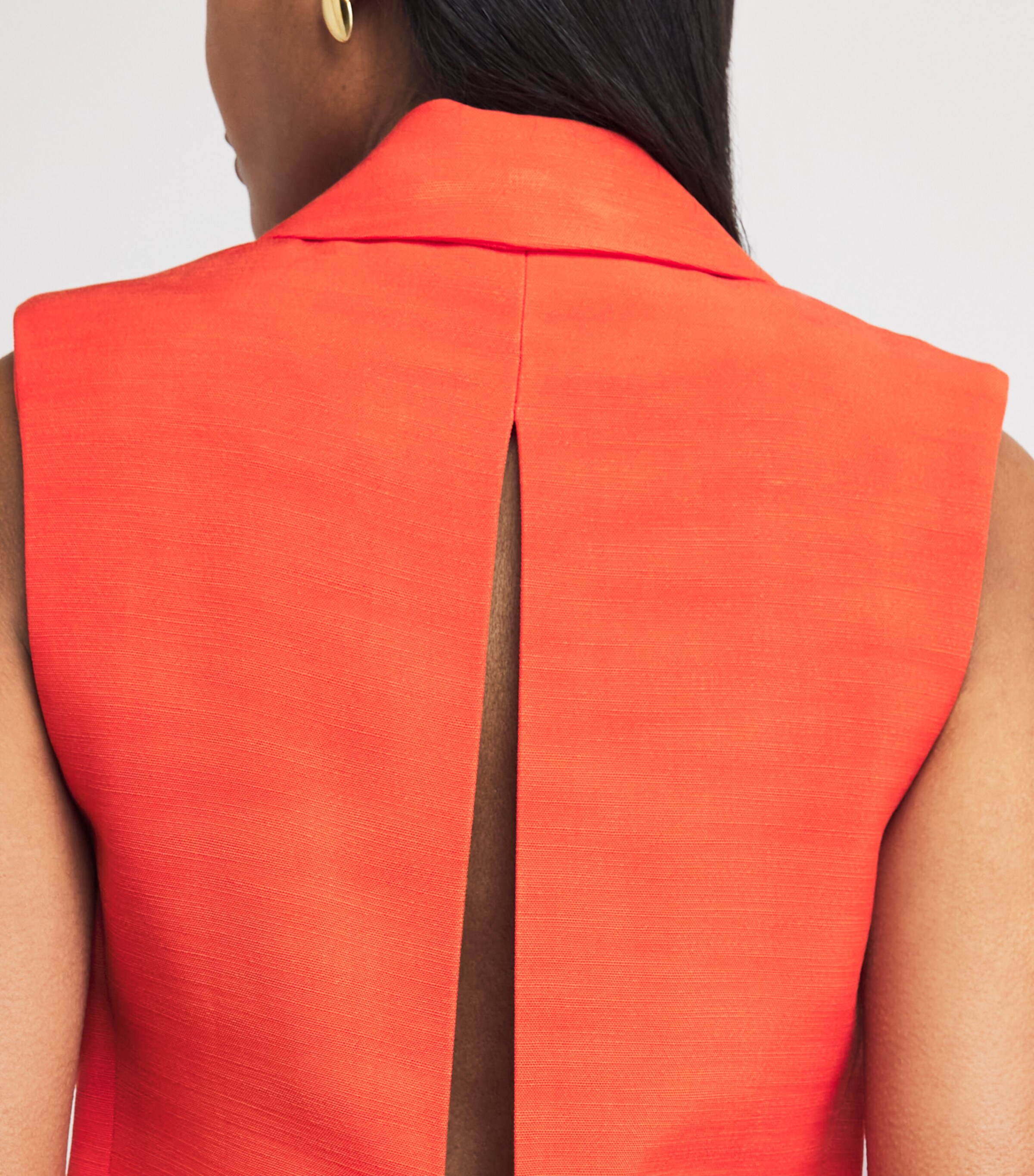 Claudie Pierlot Womens Sleeveless Blazer Tangerine Image 3
