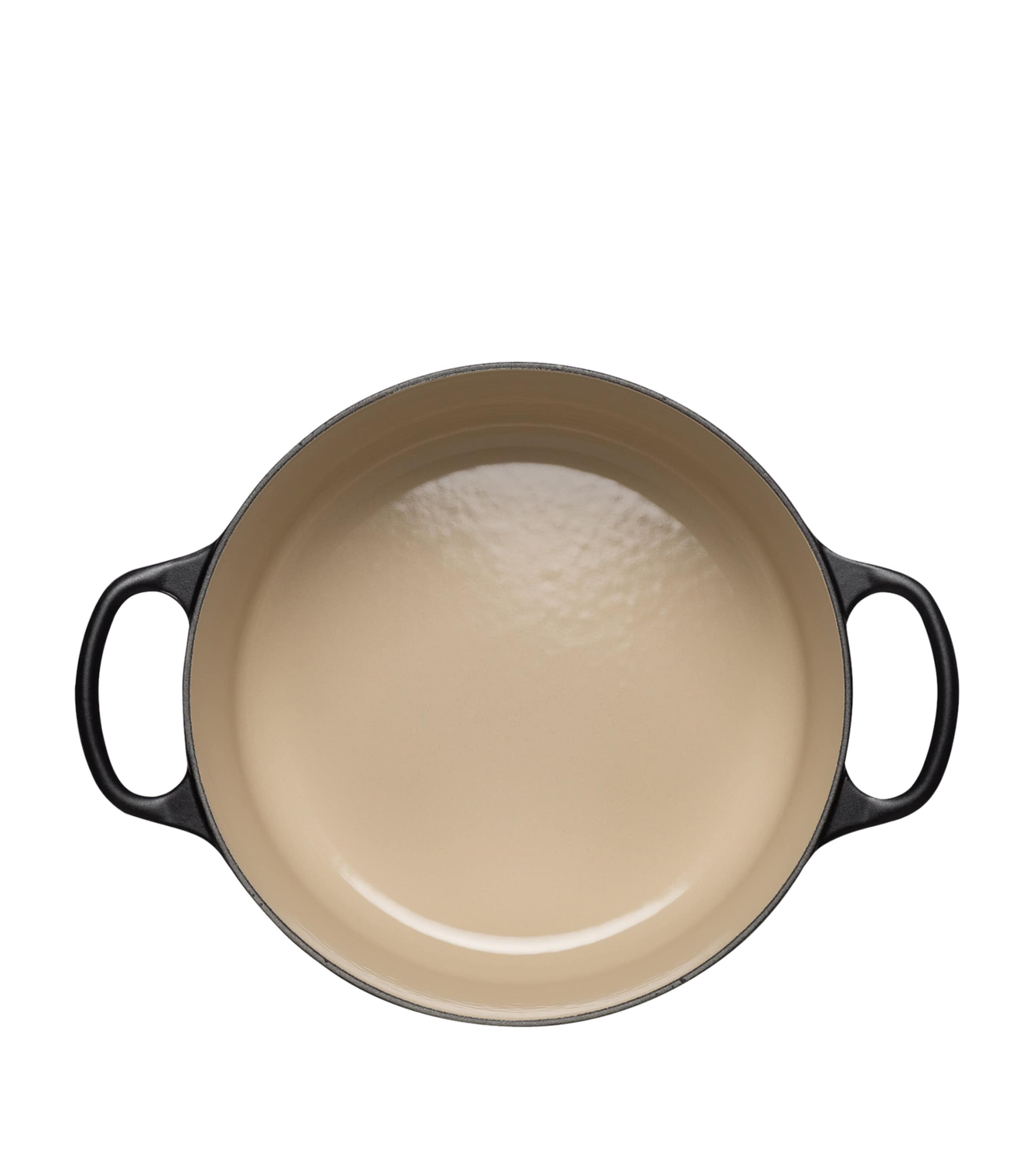 Le Creuset Cast Iron Round Casserole Dish (24cm) Black Image 3