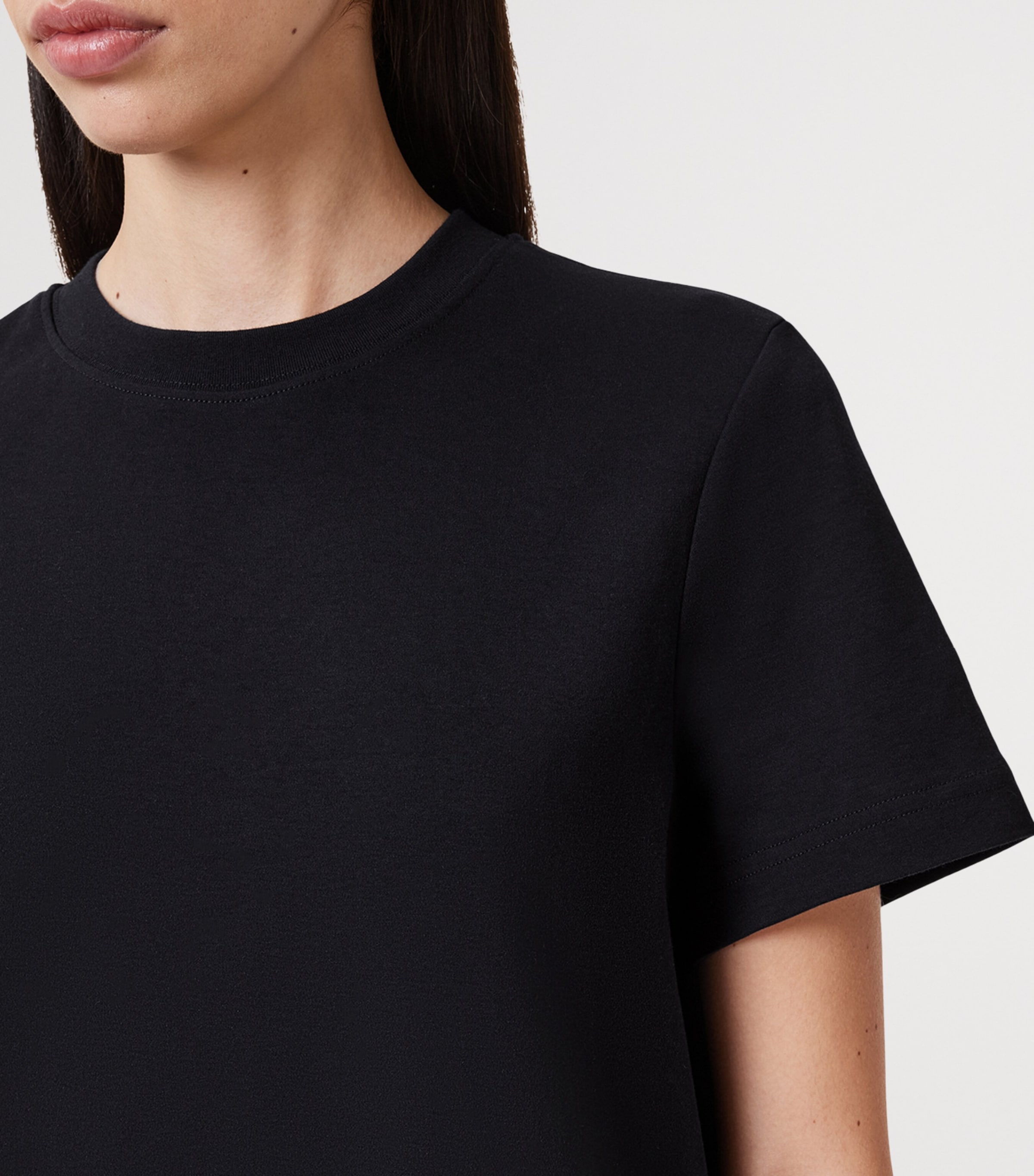AllSaints Womens Organic Cotton Lisa T-Shirt Black Image 6