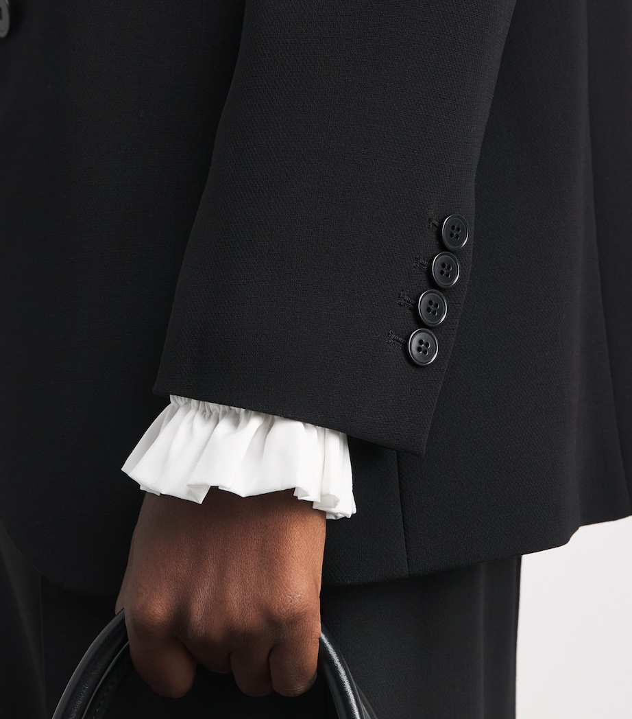 Max Mara Womens Wool Single-Breasted Blazer Black Image 3