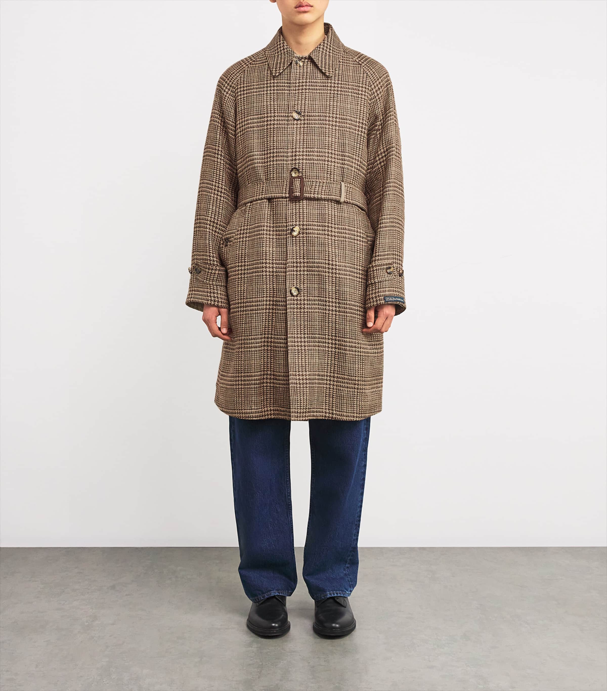 Polo Ralph Lauren Brown Tweed Check Reversible Overcoat | Harrods UK