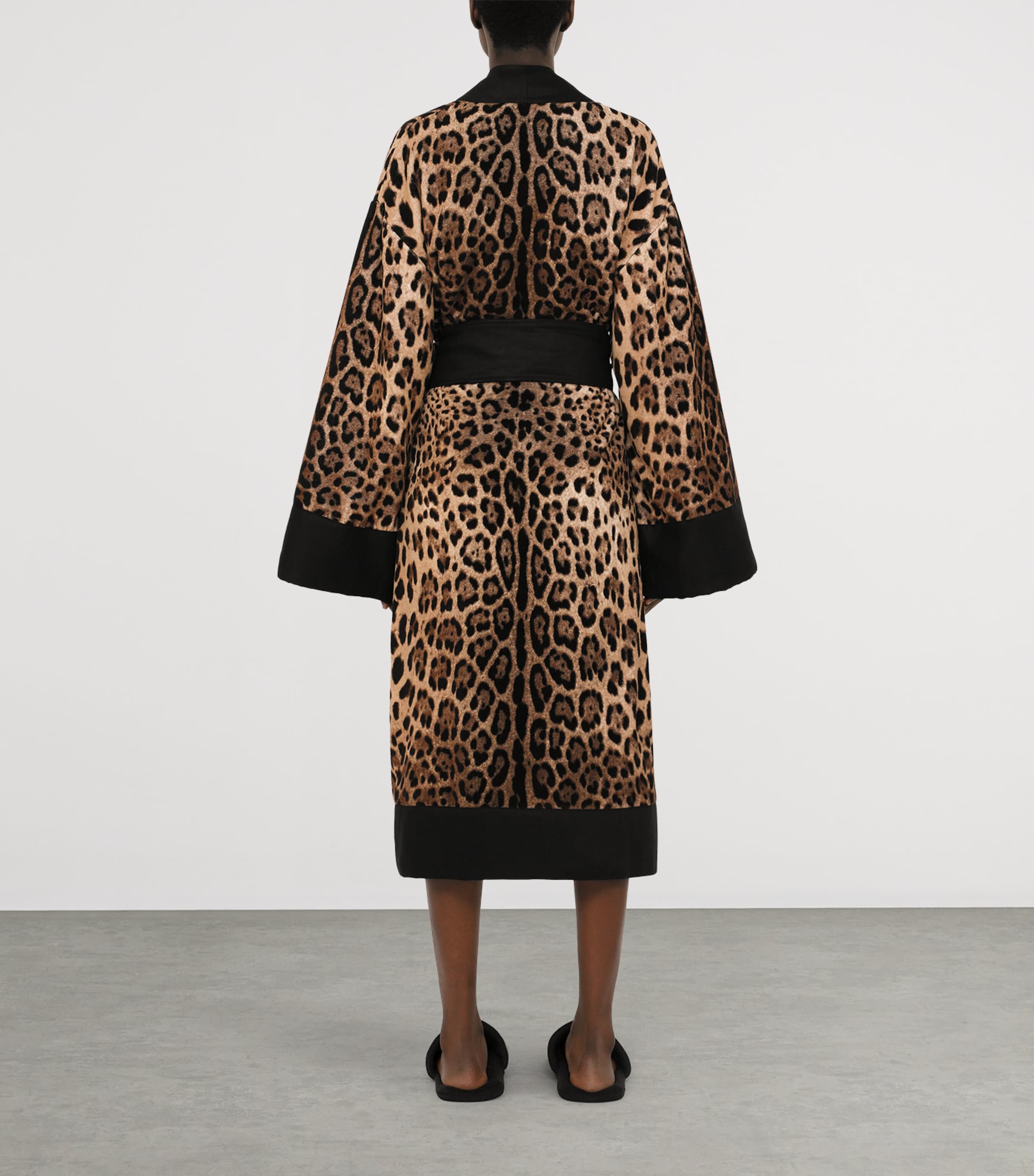 Terry Cotton Leopard Print Robe UL001 LEOPARDO Image 4
