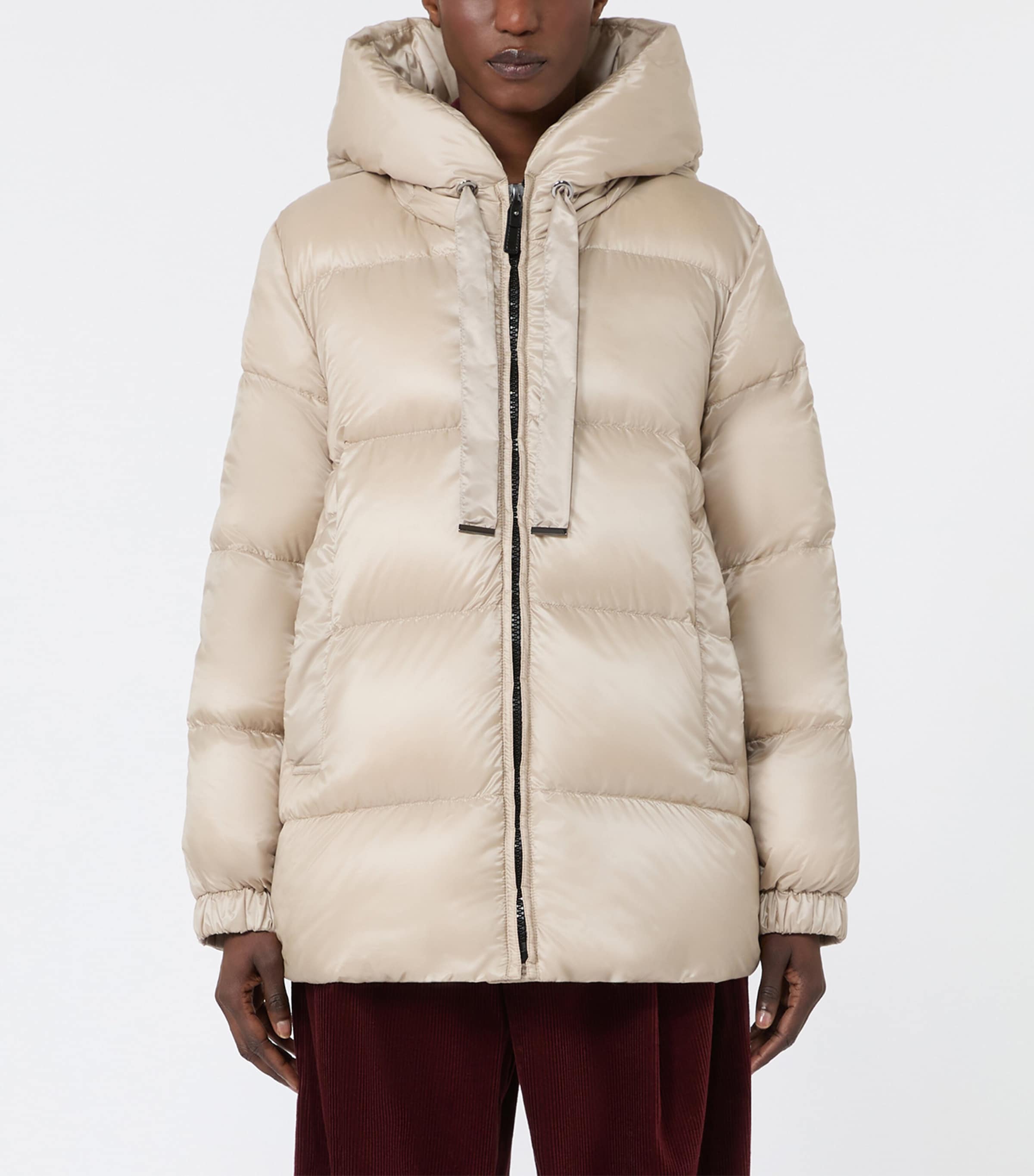 Max Mara Womens Down-Filled Quilted Coat Natural Image 3