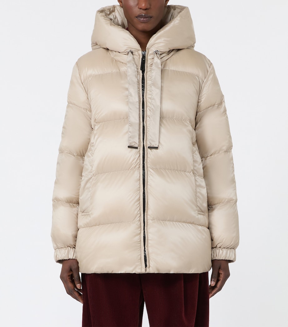 Max Mara Womens Down-Filled Quilted Coat Natural Image 3