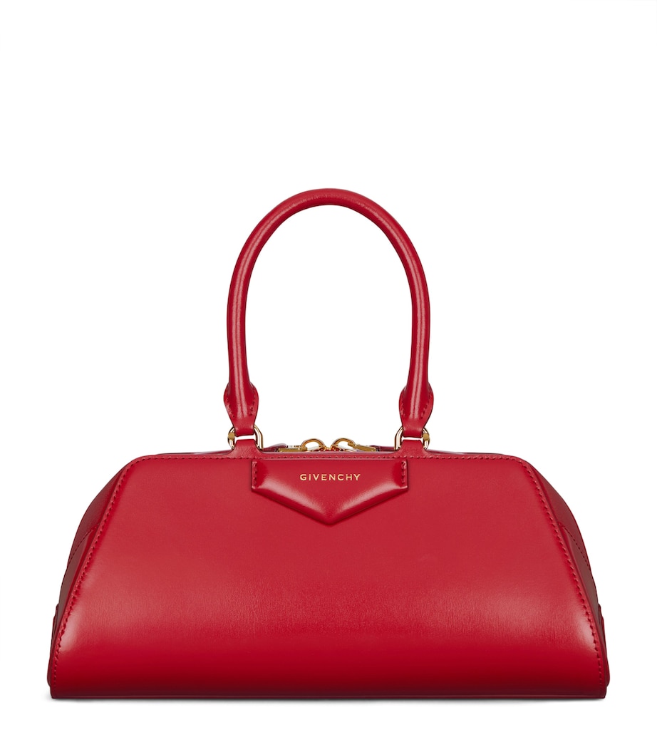 Small Leather Antigona Cube East-West Top-Handle Bag VERMILLON Image 1