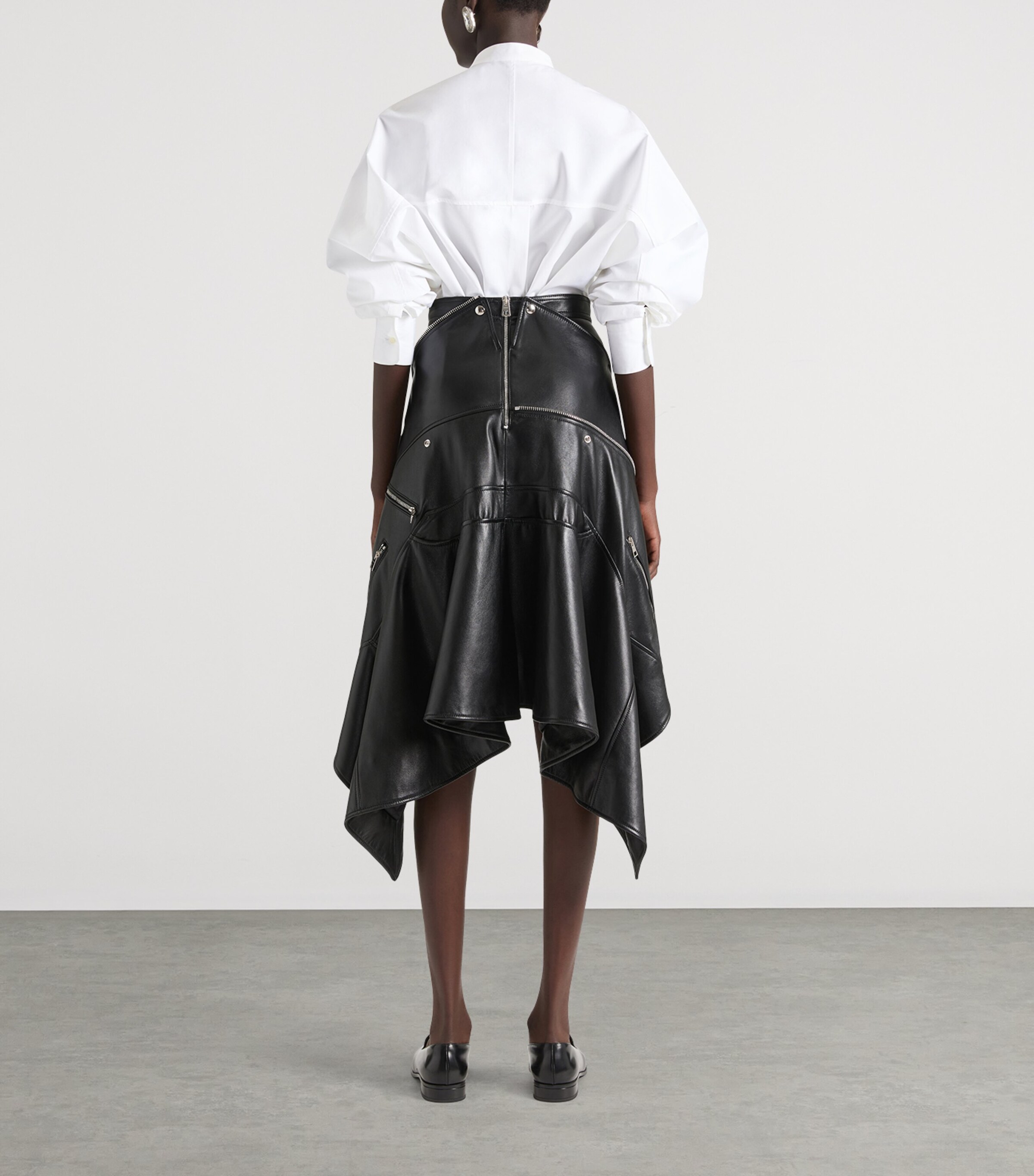 Givenchy Womens Cotton Poplin Cocoon Shirt White Image 3