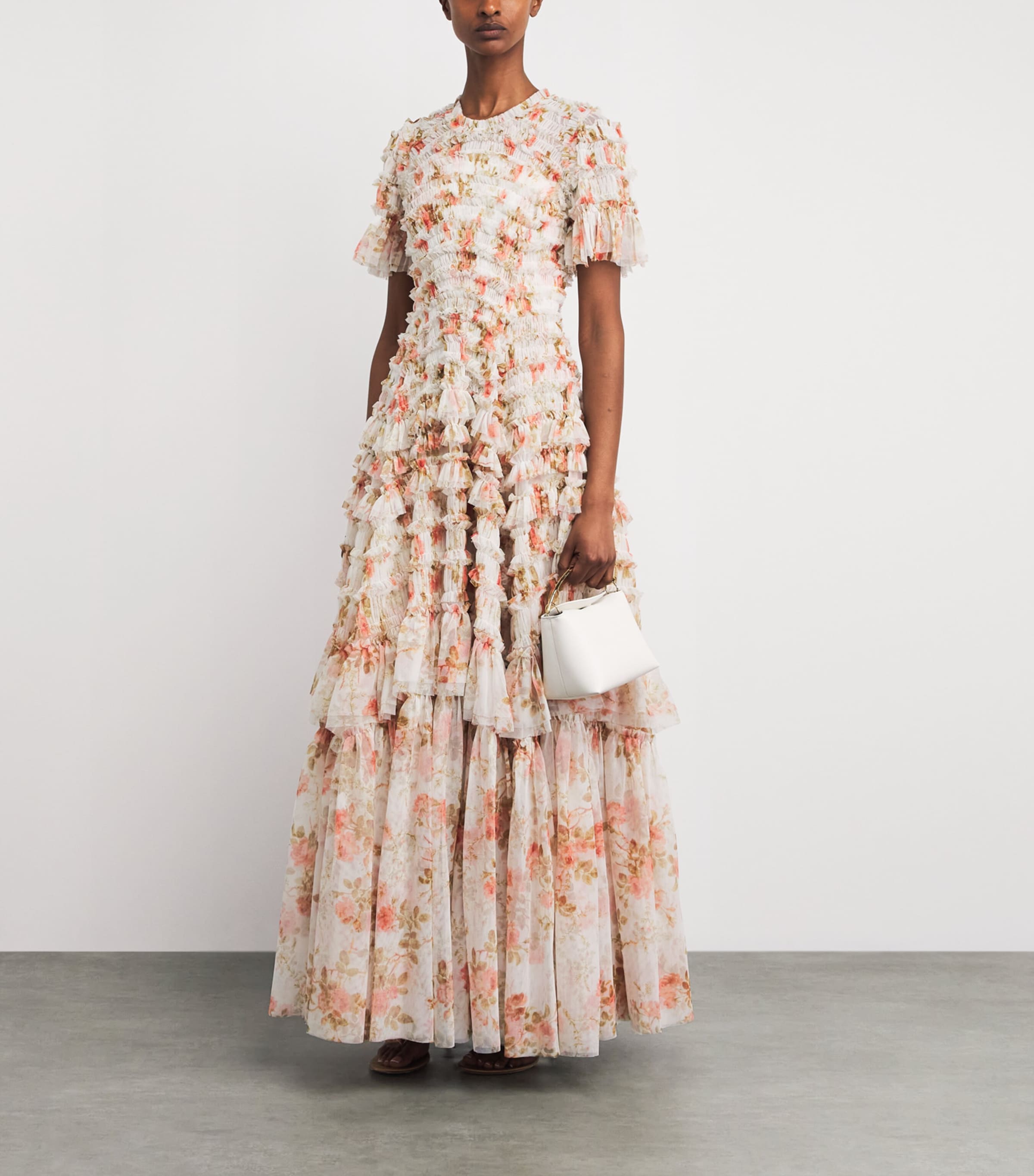 Needle & Thread Womens Summer's Rose Valentines Gown Wte White Image 2