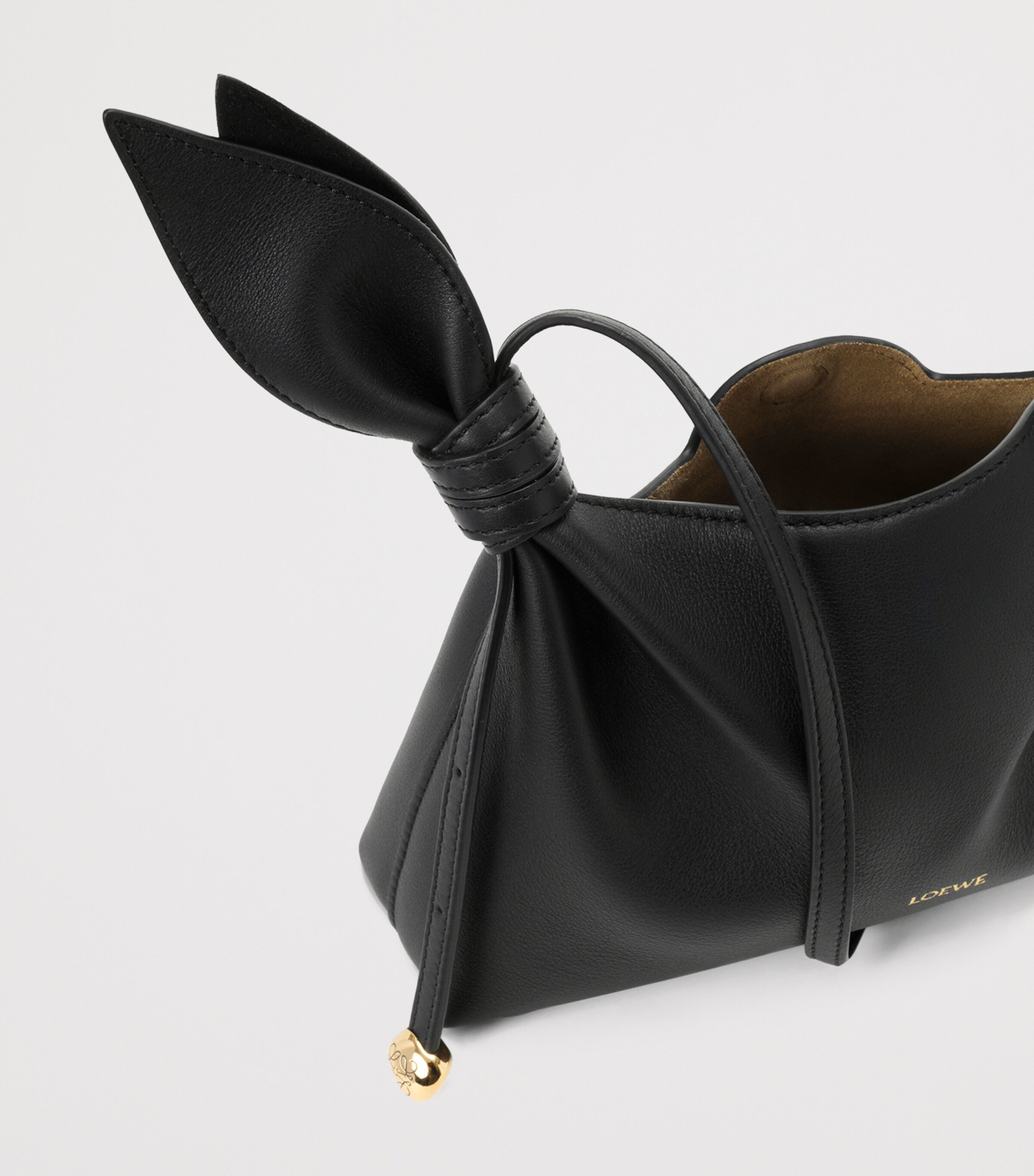 LOEWE Mini Leather Scarf Shoulder Bag Black Image 7