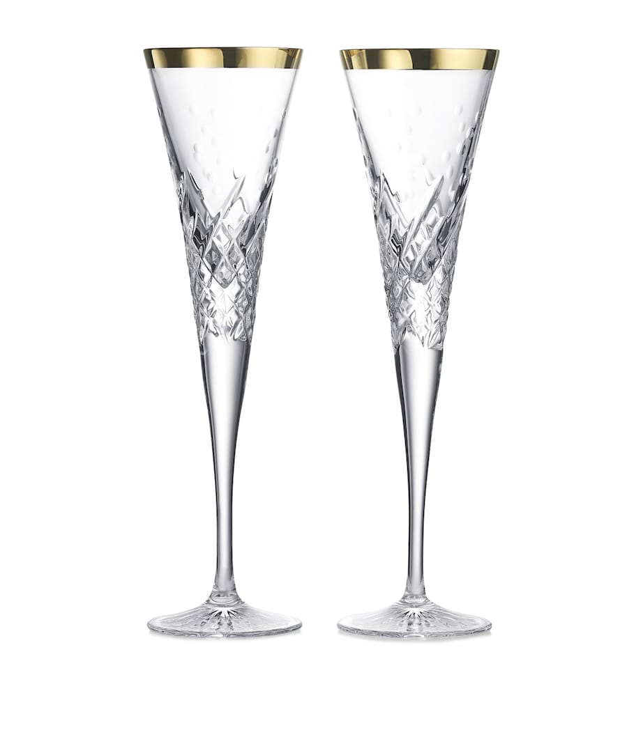 Set of 2 Celebrations Toasting Flutes (185ml) CLEAR Image 1