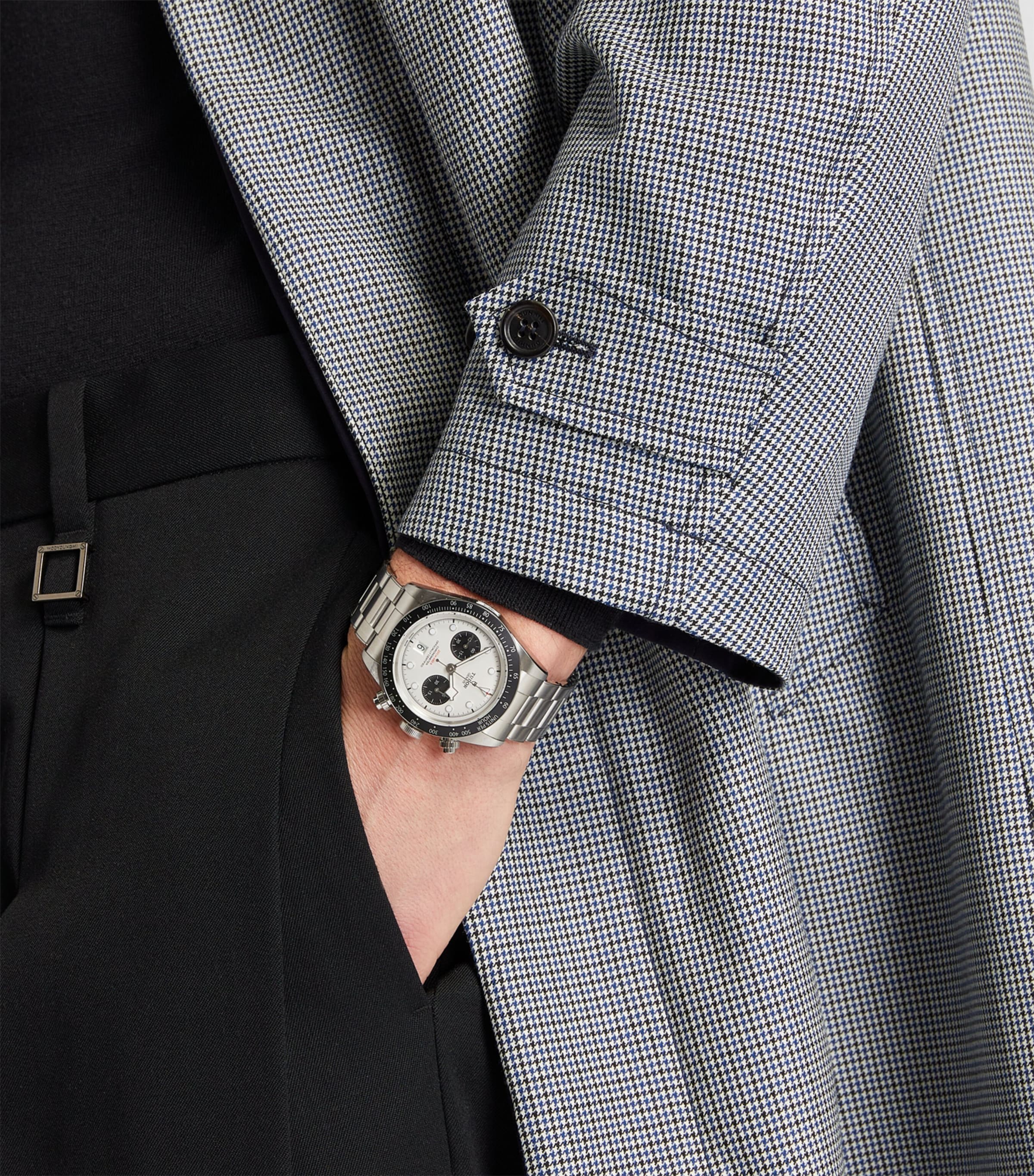 Black Bay Chrono Stainless Steel Watch 41mm WHITE Image 4