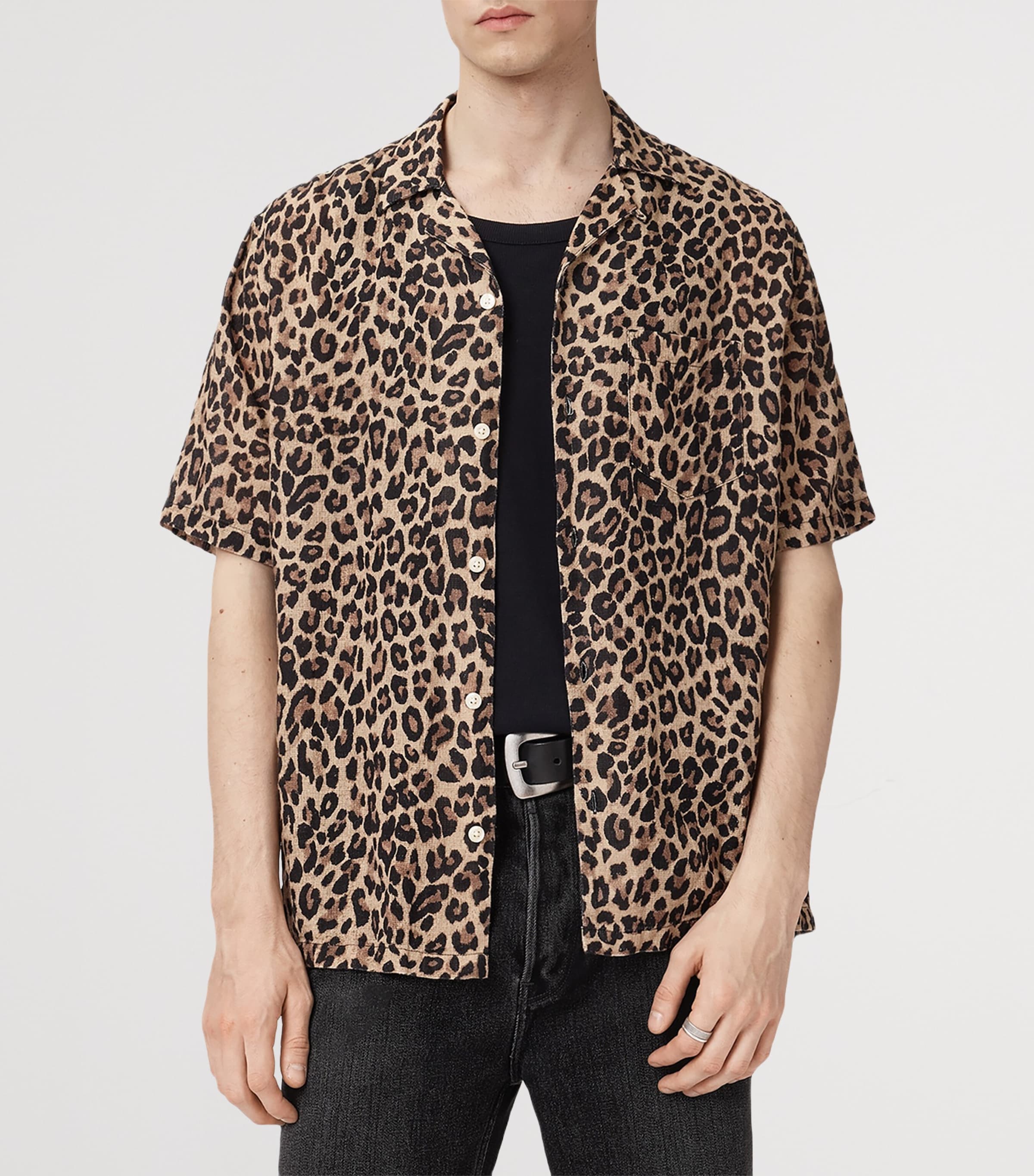 Short-Sleeve Leopardone Shirt BRONZE BROWN Image 4