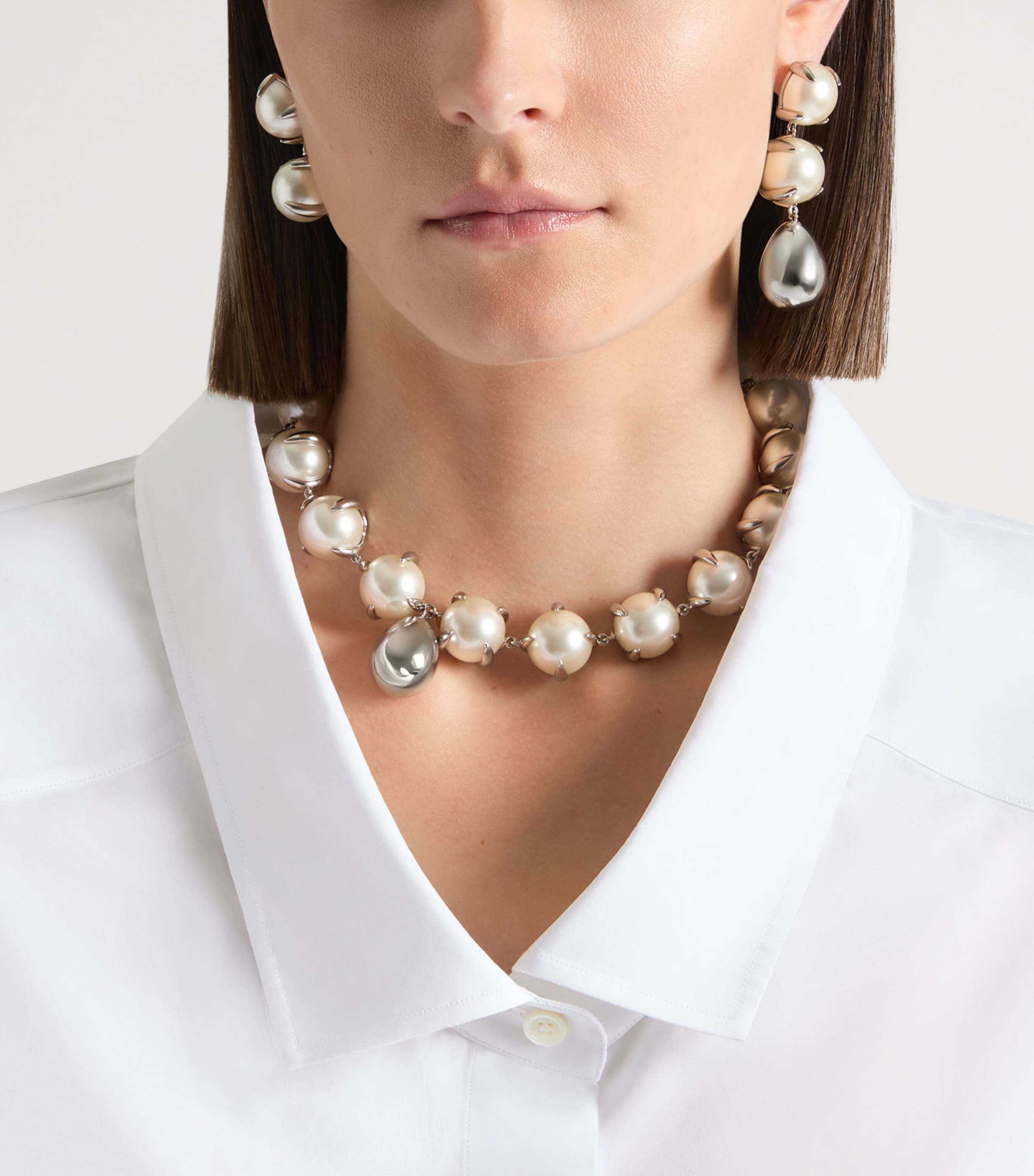 Givenchy Faux Pearl Earrings White/silvery Image 2