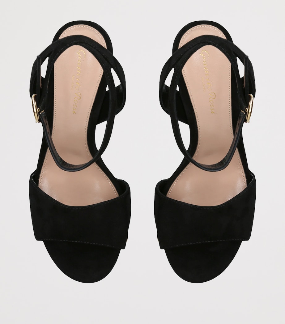 Gianvito Rossi Suede Ardéa Platform Sandals 70 Black Image 3