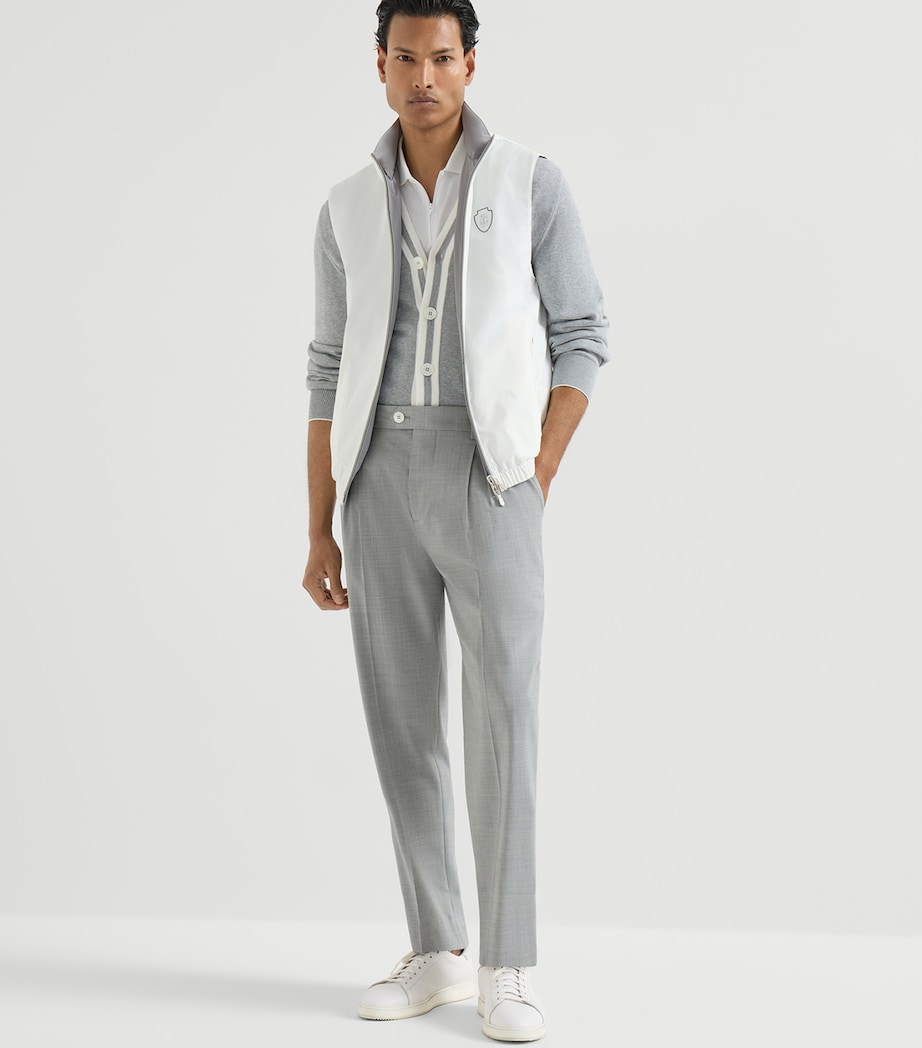 Brunello Cucinelli Mens Technical Zip-Up Polo Shirt Image 5