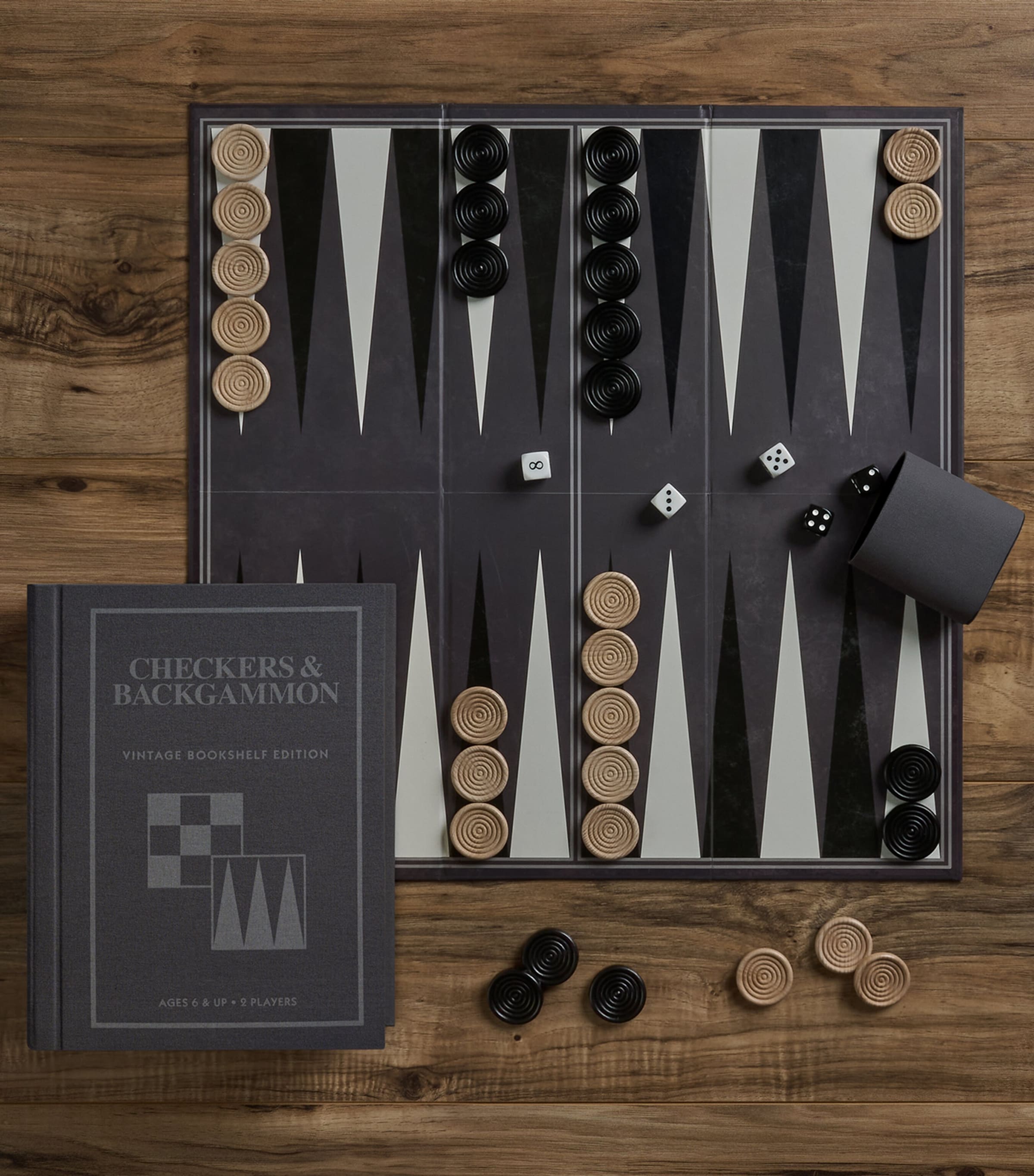 VINTAGE BOOKSHELF Checkers and Backgammon Board Game | Toys | Games & Puzzles VINTAGE BOOKSHELF Checkers and Backgammon Board Game | Toys | Games & Puzzles