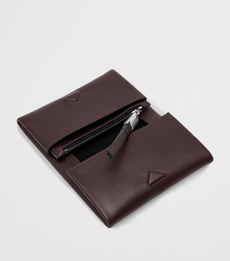 AllSaints Lambskin Harluna Wallet Burgundy Red Image 3