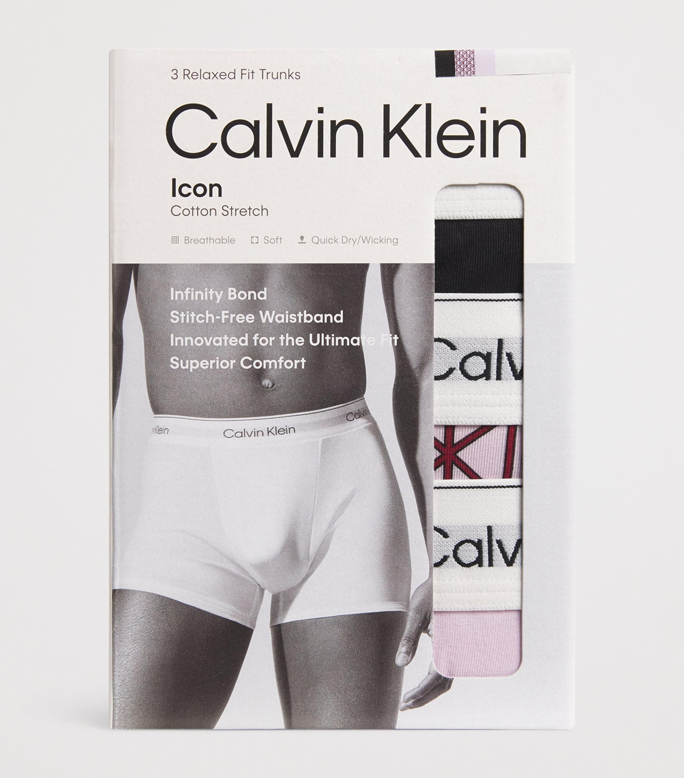 Cotton Stretch Icon Relaxed Icon Trunks (Pack of 3) BLACK/BIJOU MODERN Image 4