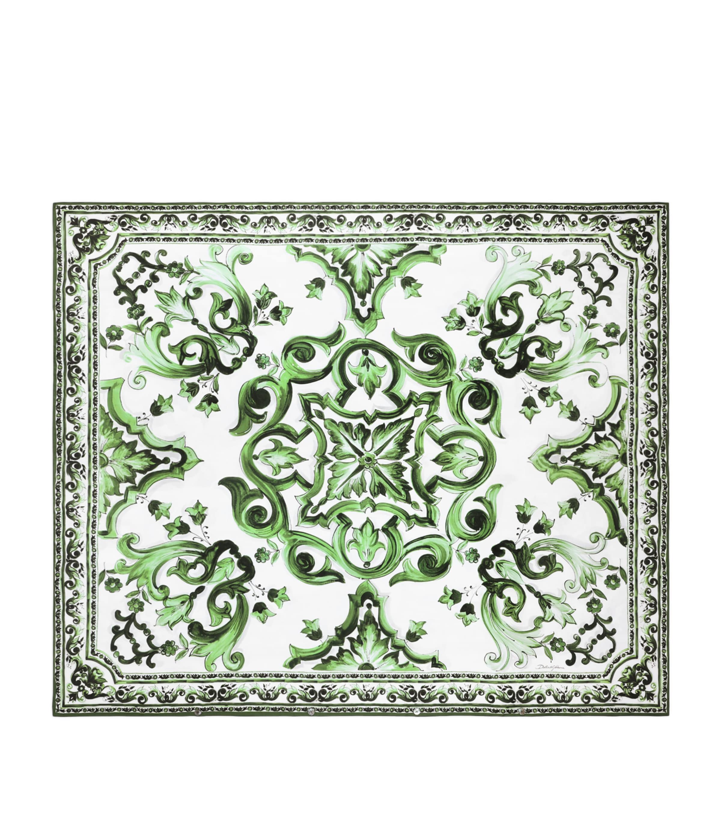 Cotton Majolica King Duvet Cover (260cm x 220cm) UV011-MAIOLICA VERDE Image 1