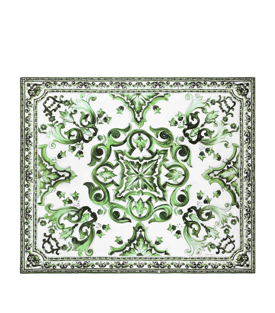 Cotton Majolica King Duvet Cover (260cm x 220cm) UV011-MAIOLICA VERDE Image 1