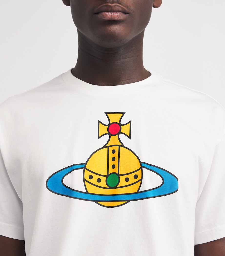 Vivienne Westwood Mens Cotton Orb T-shirt White Image 3
