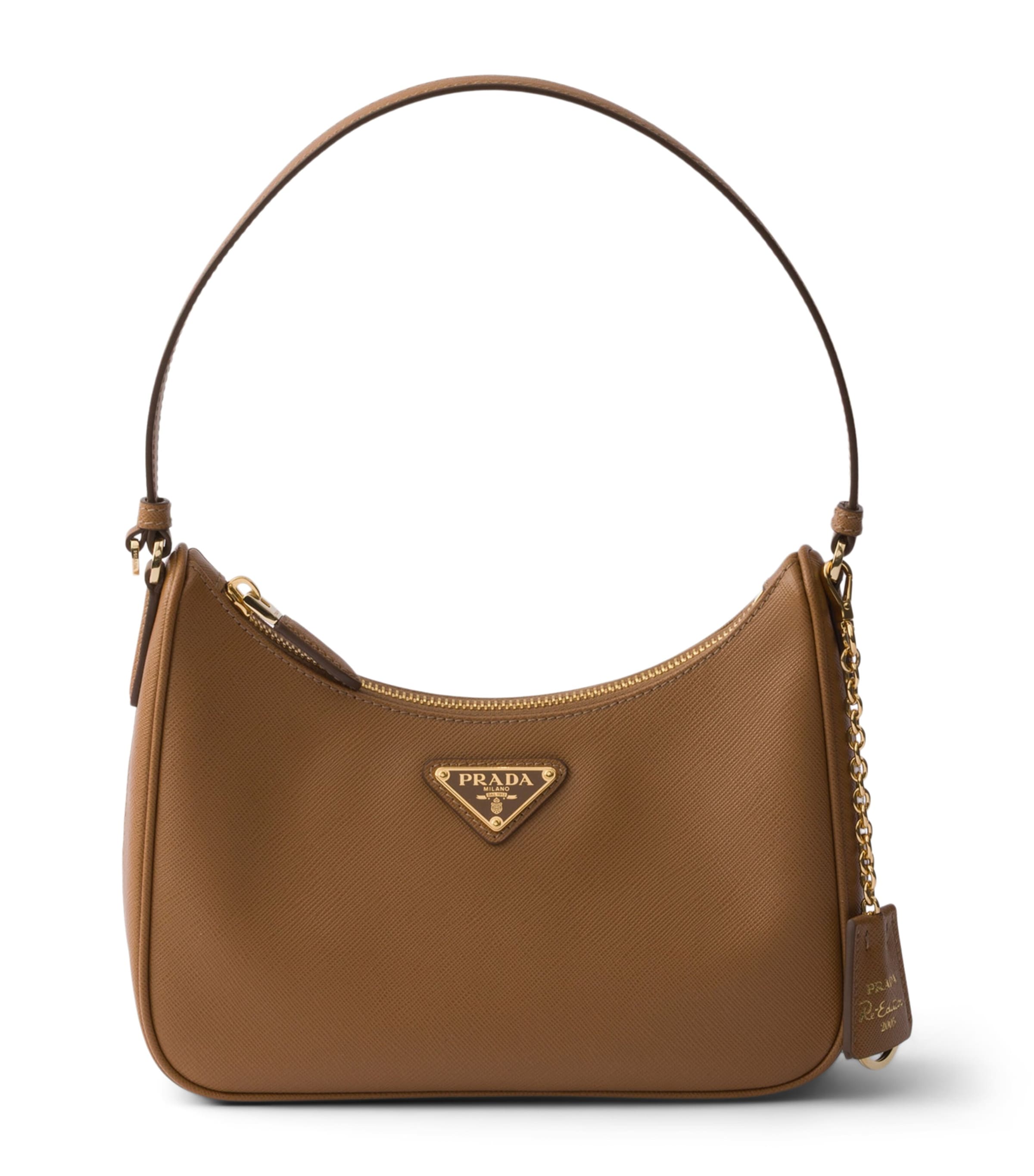 Prada Mini Saffiano Leather Re-Edition 2005 Top-Handle Bag Brown Image 1