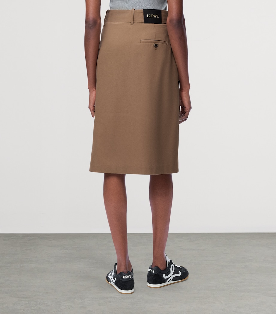 Cotton Wrap Mini Skirt BEIGE Image 3