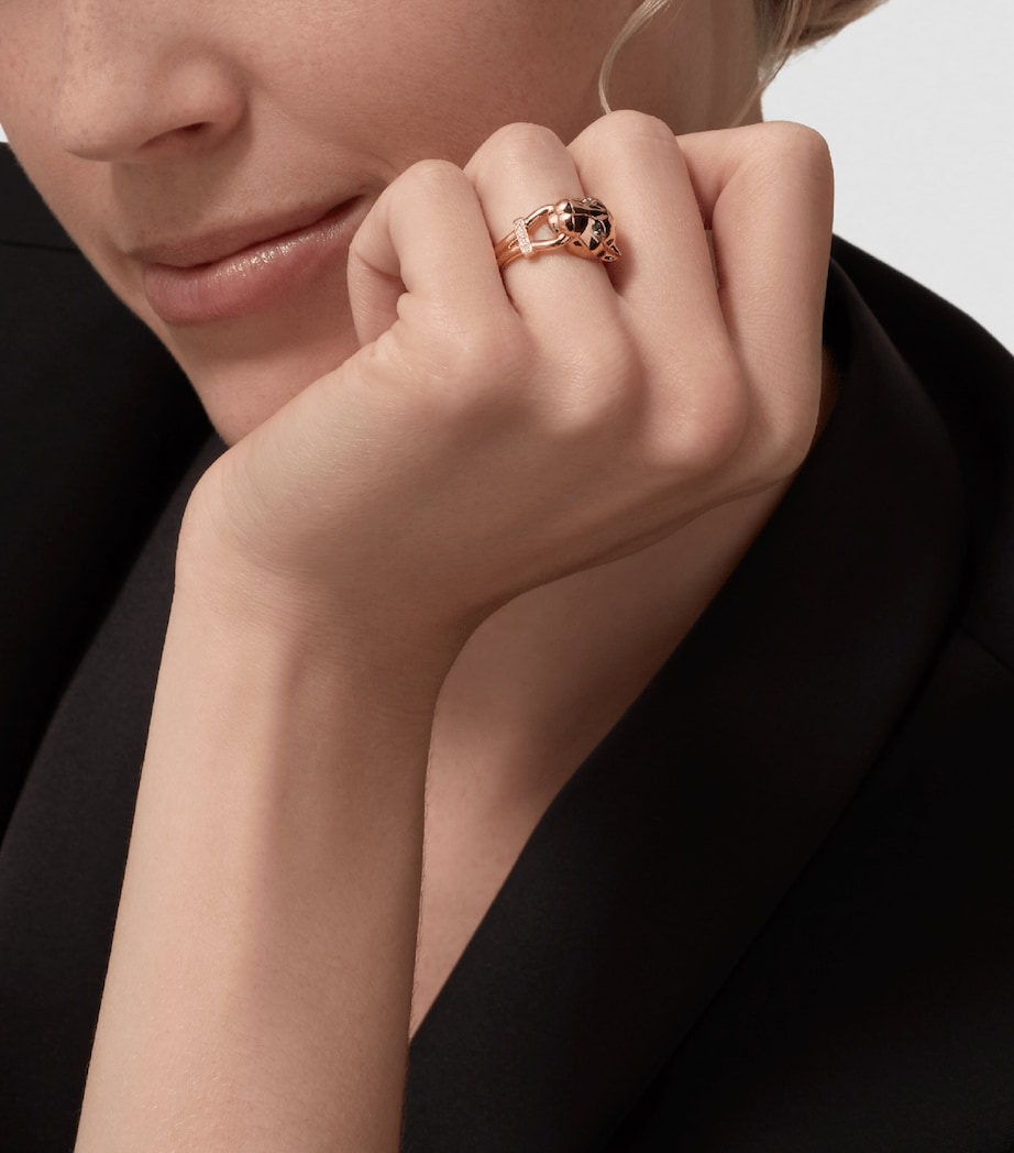 Rose Gold, Diamond, Tsavorite and Onyx Panthère de Cartier Ring ROSE GOLD Image 9
