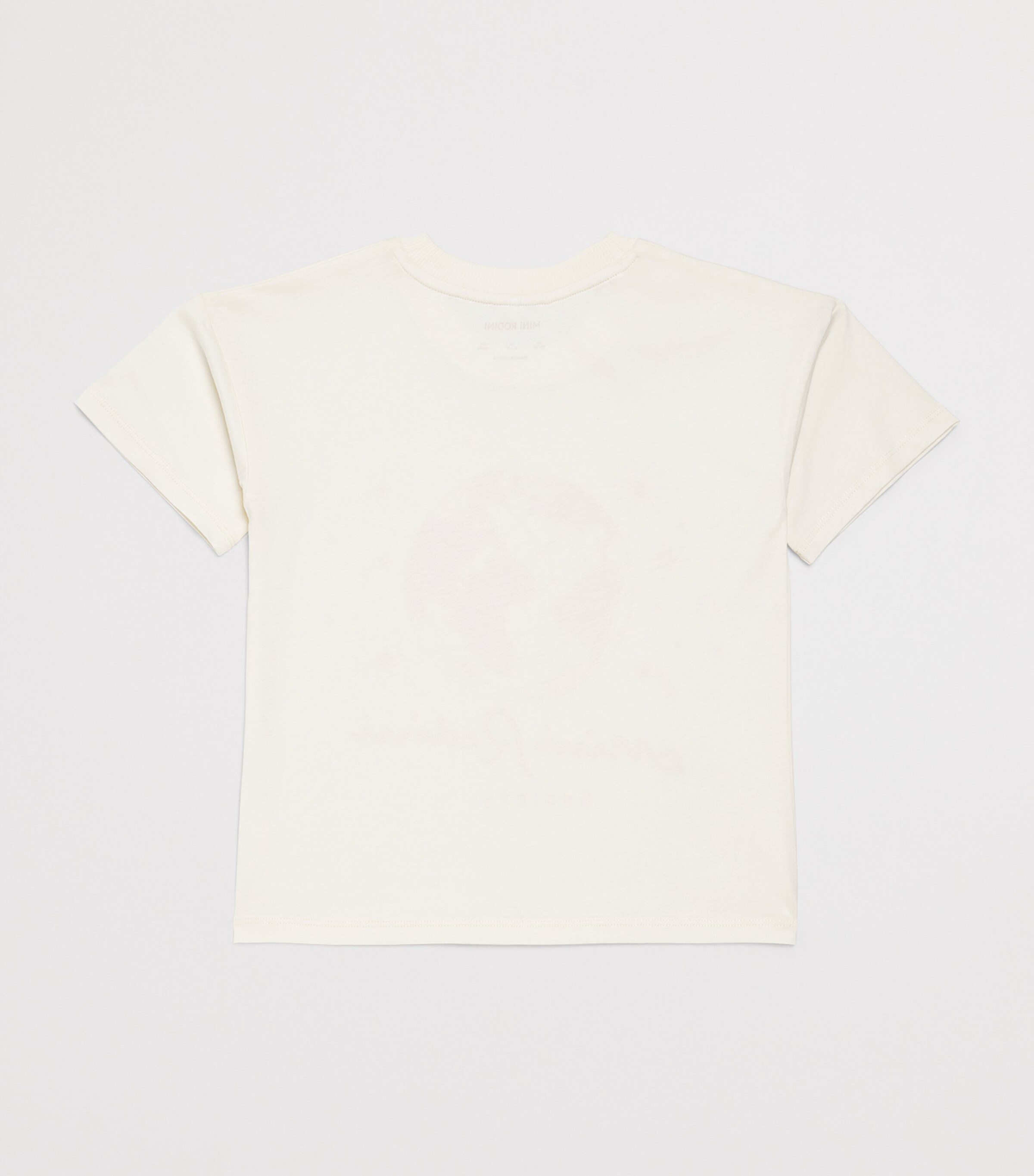 Mini Rodini Organic Cotton Rodini Society T-Shirt (3-11 Years) Offwhite Image 2