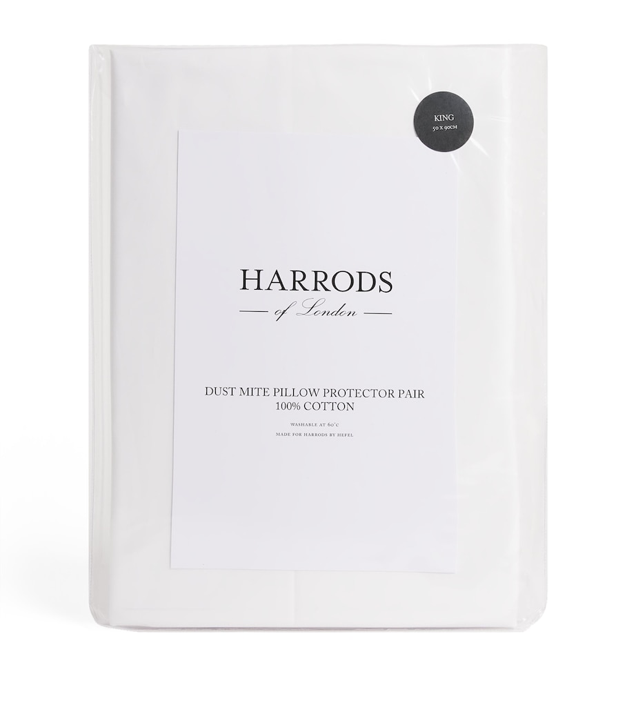 Dust Mite Pillowcase Protector Pair (50cm x 90cm) WHITE Image 3