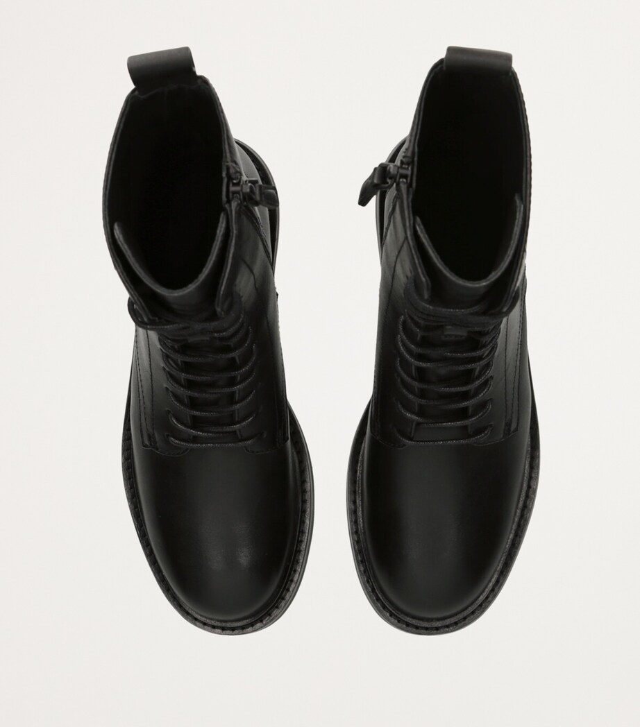 Tory Burch Double T Combat Boots Black Image 4